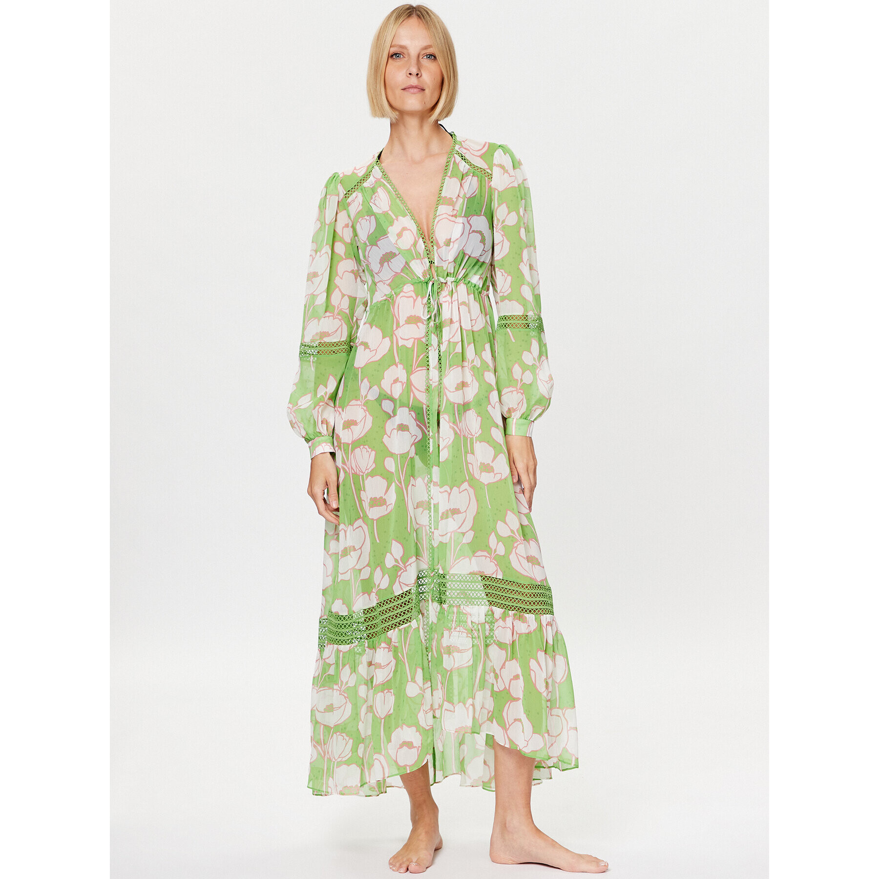 Ted Baker Kimono Elisiia 269916 Zelená Relaxed Fit - Pepit.cz