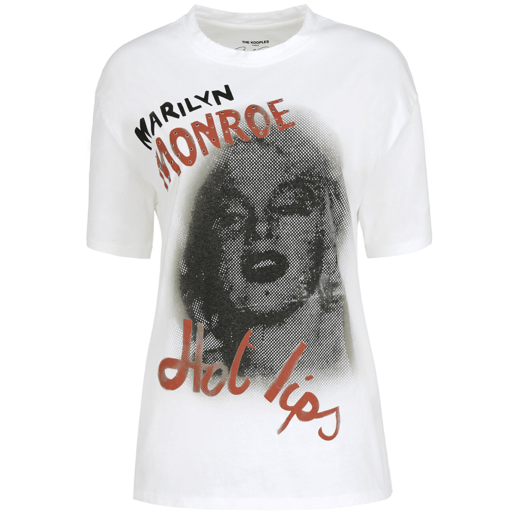 The Kooples T-Shirt Jersey And Marilyn Print FTSC18002K Bílá Regular Fit - Pepit.cz