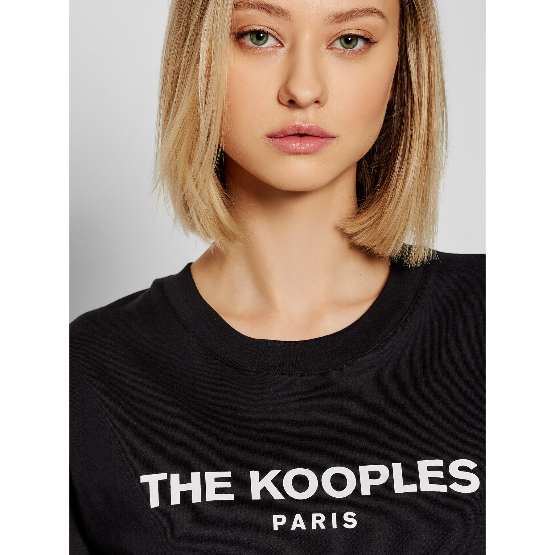 The Kooples T-Shirt Jersey Print FTSC20036K Černá Regular Fit - Pepit.cz