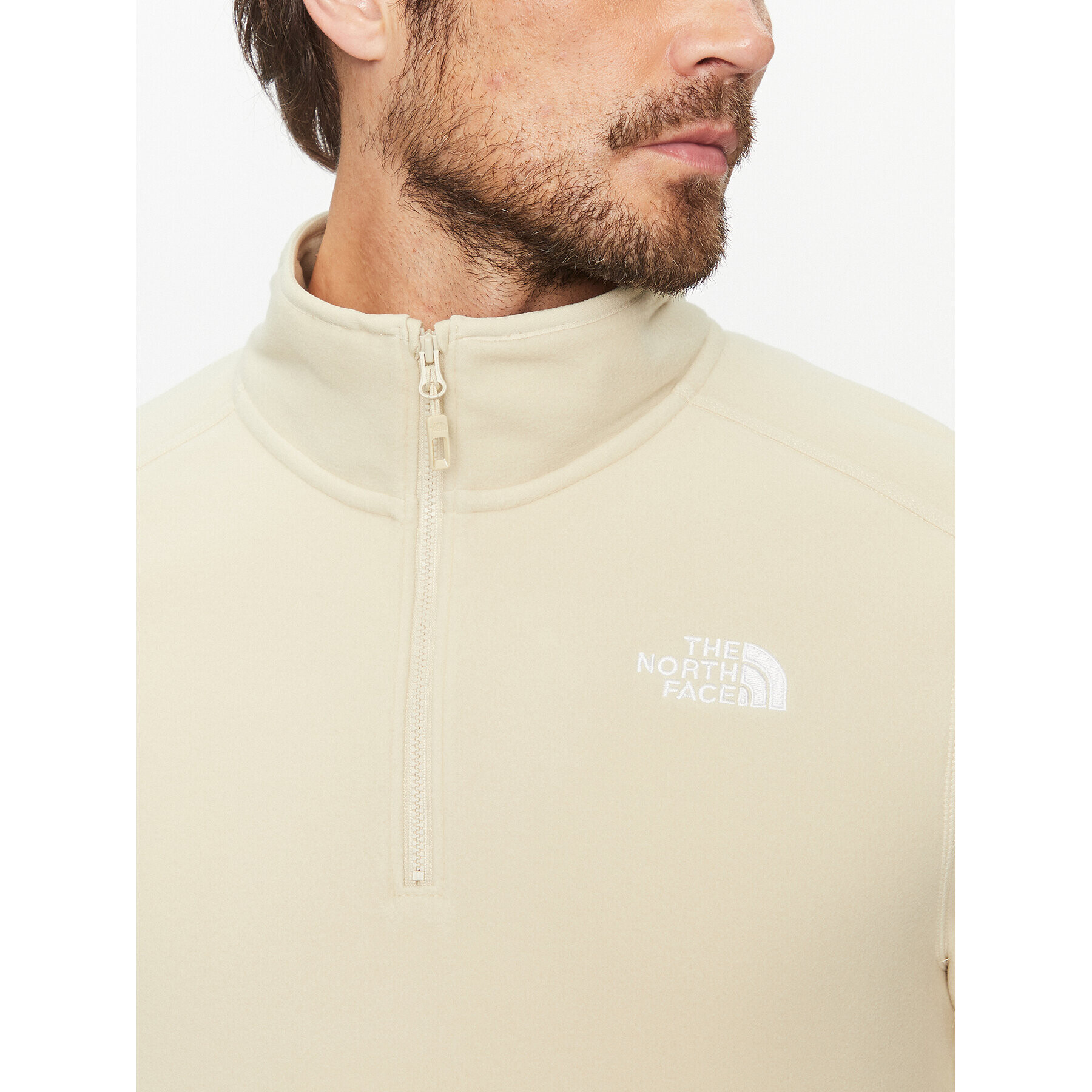 The North Face Fleecová mikina M 100 Glacier 1/4 Zip - EuNF0A855W3X41 Écru Regular Fit - Pepit.cz