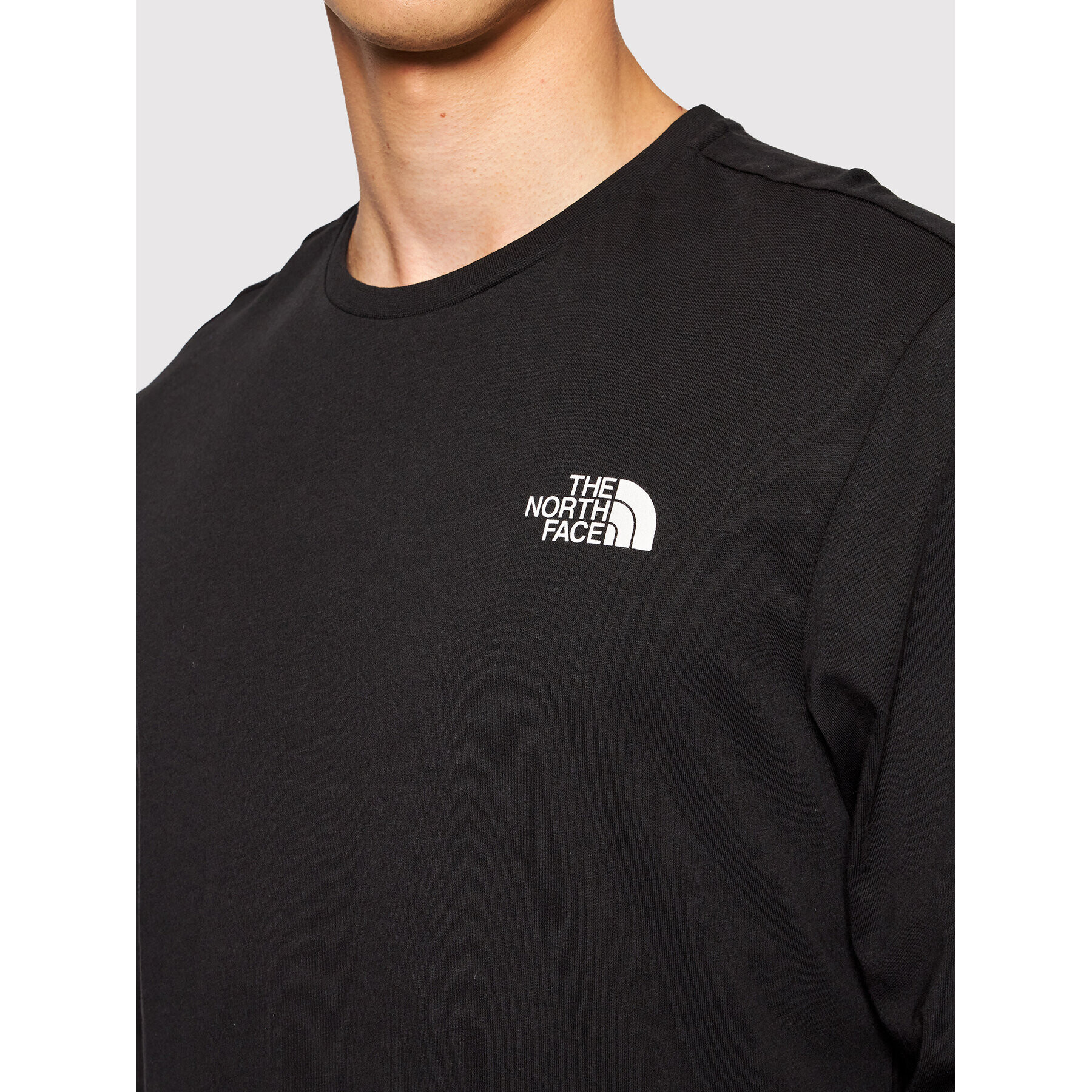 The North Face S dlouhým rukávem Simple Dome NF0A3L3B Černá Regular Fit - Pepit.cz