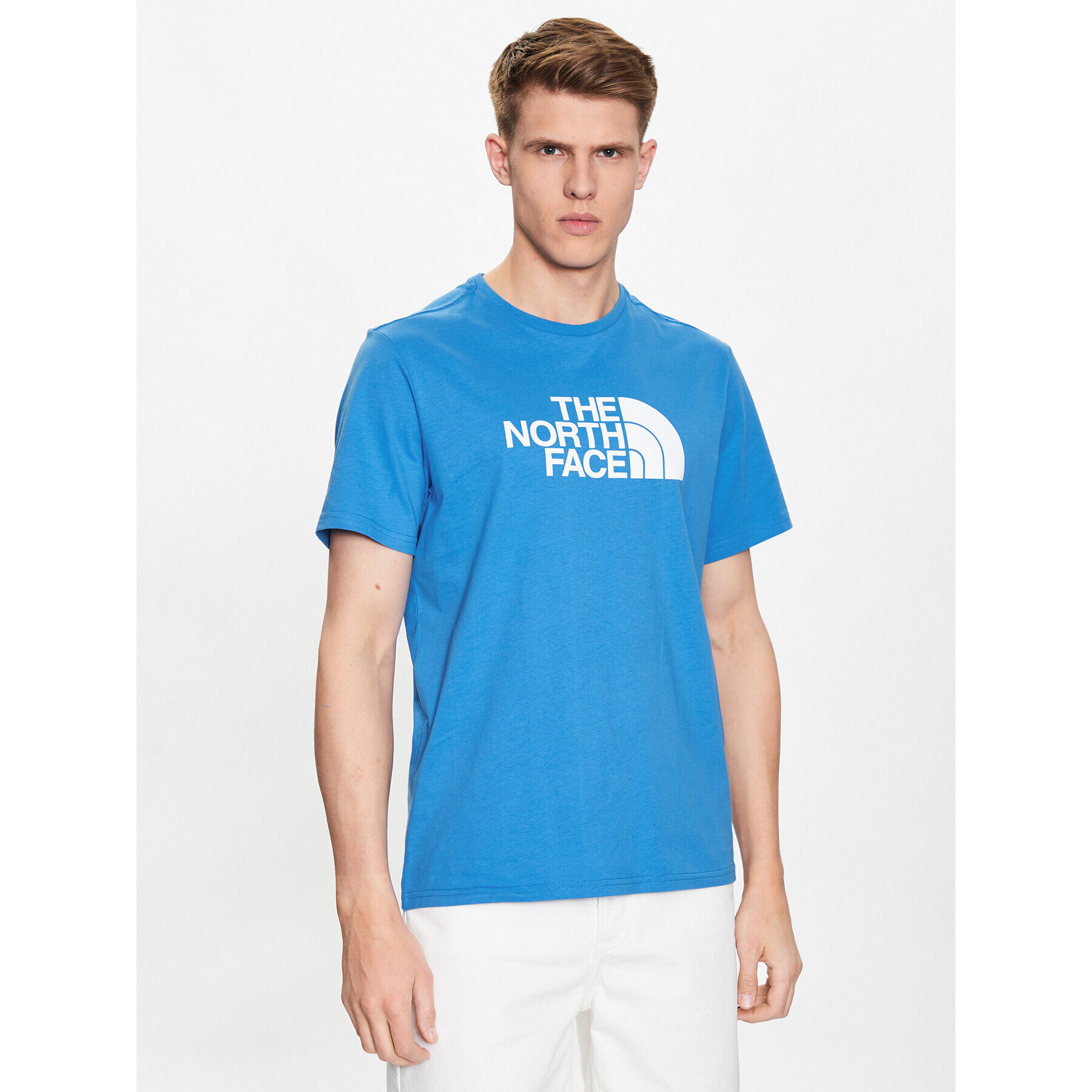 The North Face T-Shirt Easy NF0A2TX3 Modrá Regular Fit - Pepit.cz