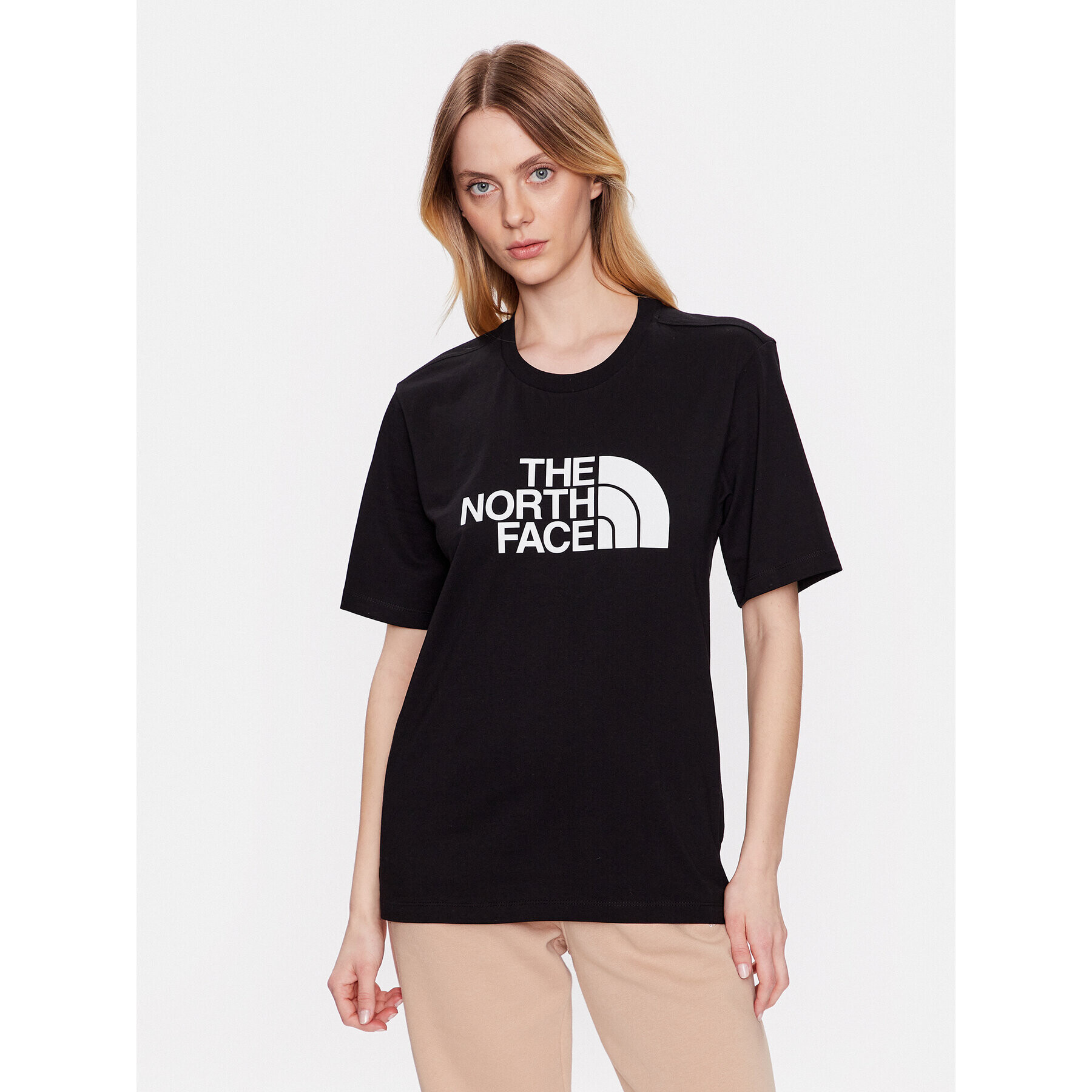 The North Face T-Shirt Easy NF0A4M5P Černá Relaxed Fit - Pepit.cz