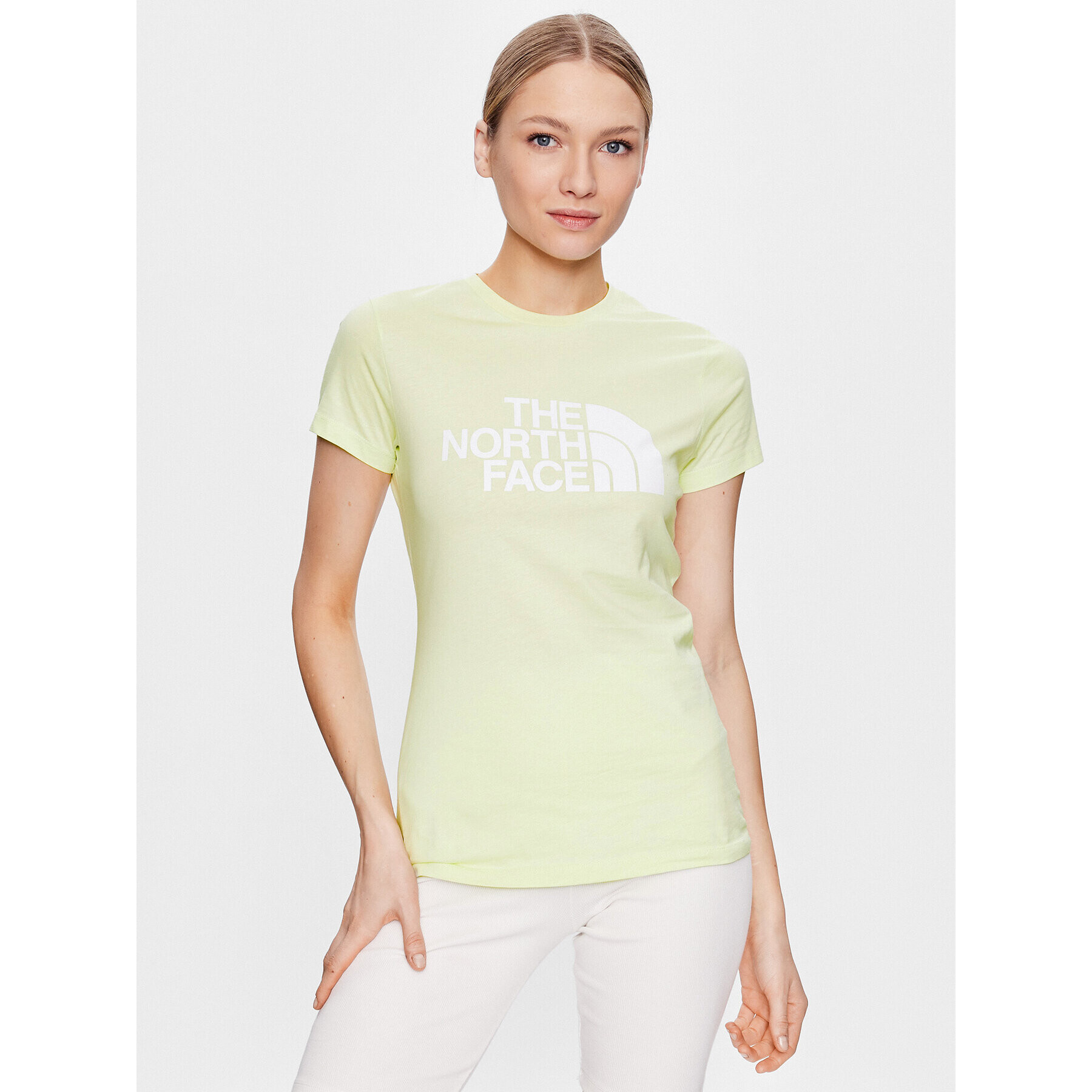 The North Face T-Shirt Easy NF0A4T1Q Zelená Regular Fit - Pepit.cz