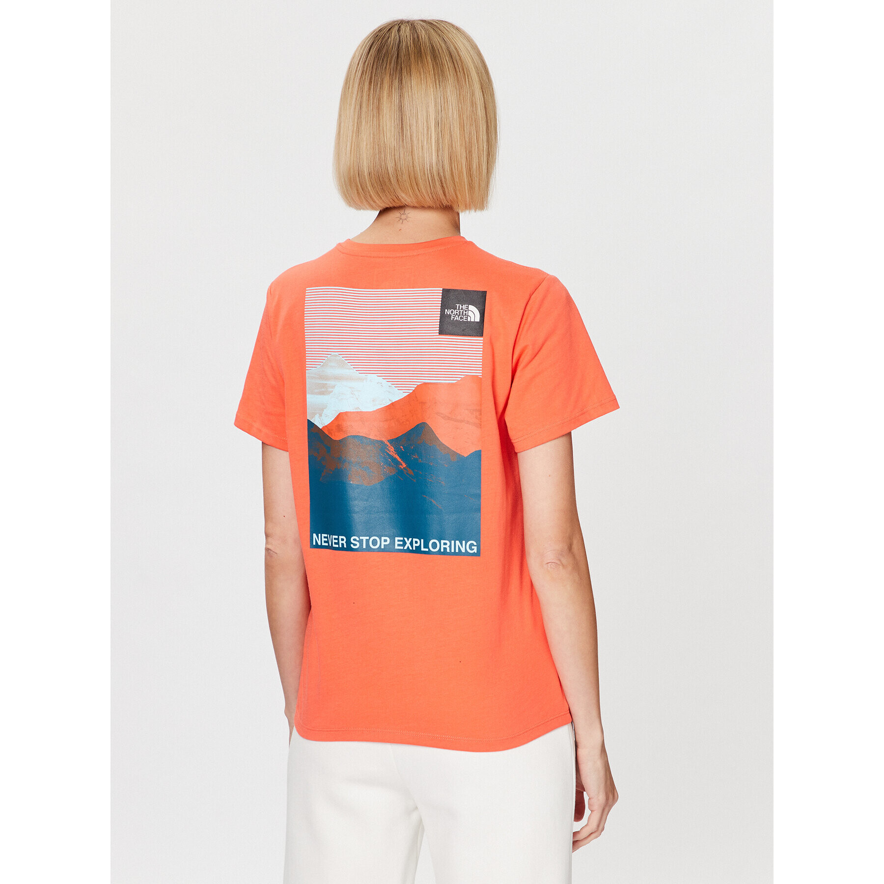 The North Face T-Shirt Foundation Graphic NF0A55B2 Oranžová Regular Fit - Pepit.cz