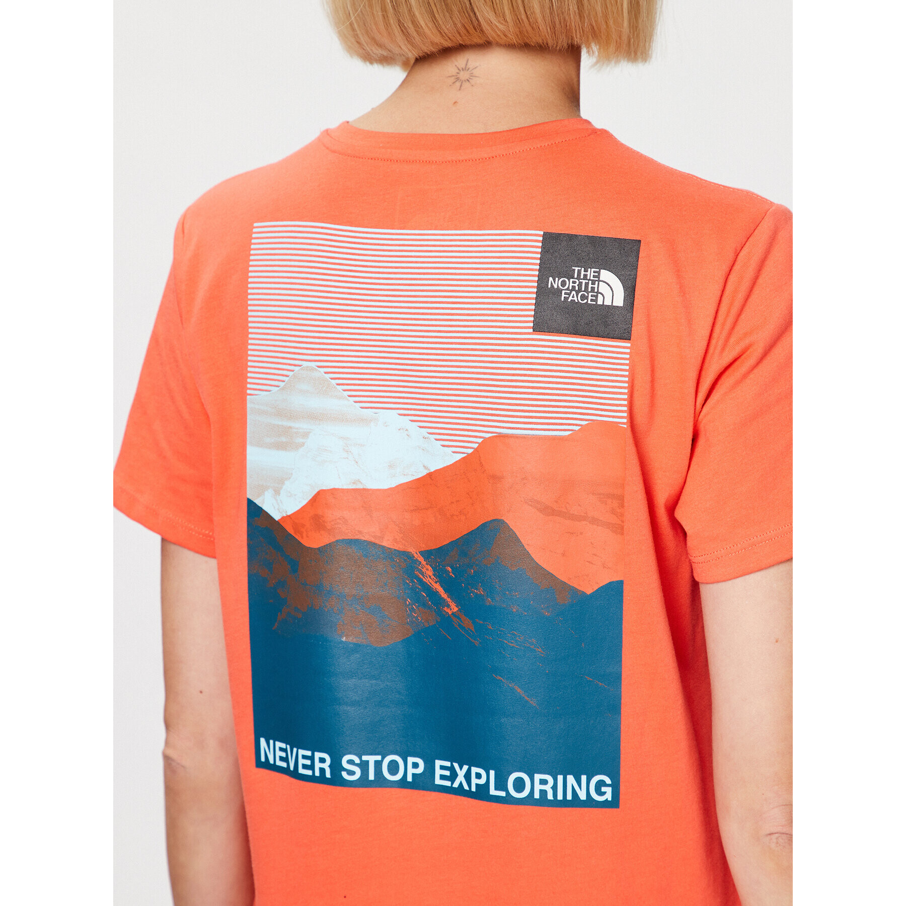 The North Face T-Shirt Foundation Graphic NF0A55B2 Oranžová Regular Fit - Pepit.cz