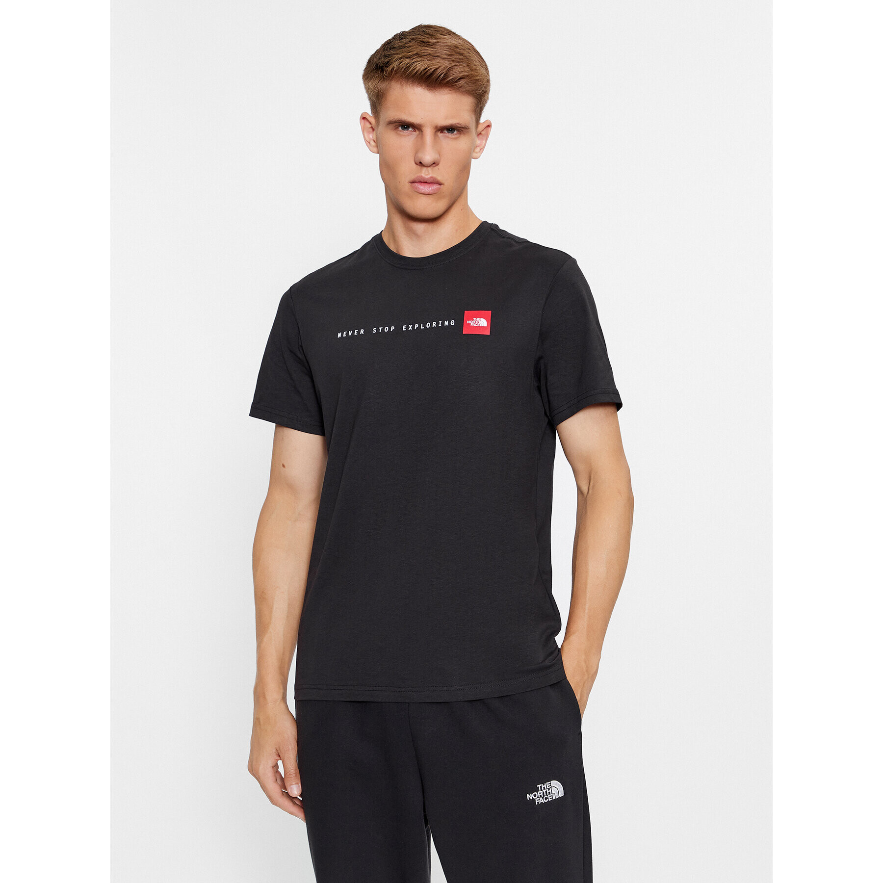 The North Face T-Shirt M S/S Never Stop Exploring TeeNF0A7X1MJK31 Černá Regular Fit - Pepit.cz