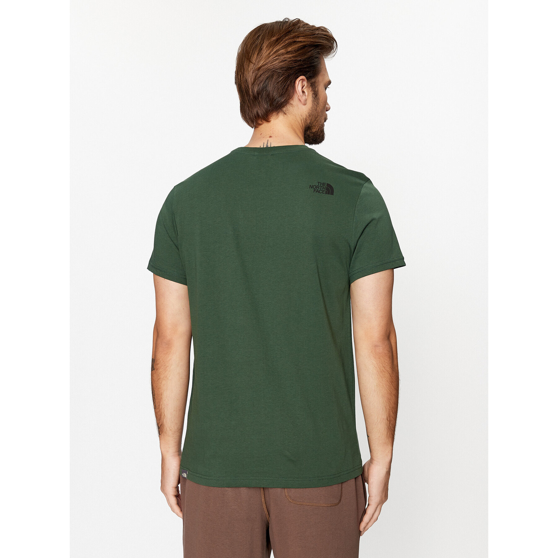 The North Face T-Shirt M S/S Simple Dome Tee - EuNF0A2TX5I0P1 Zelená Regular Fit - Pepit.cz