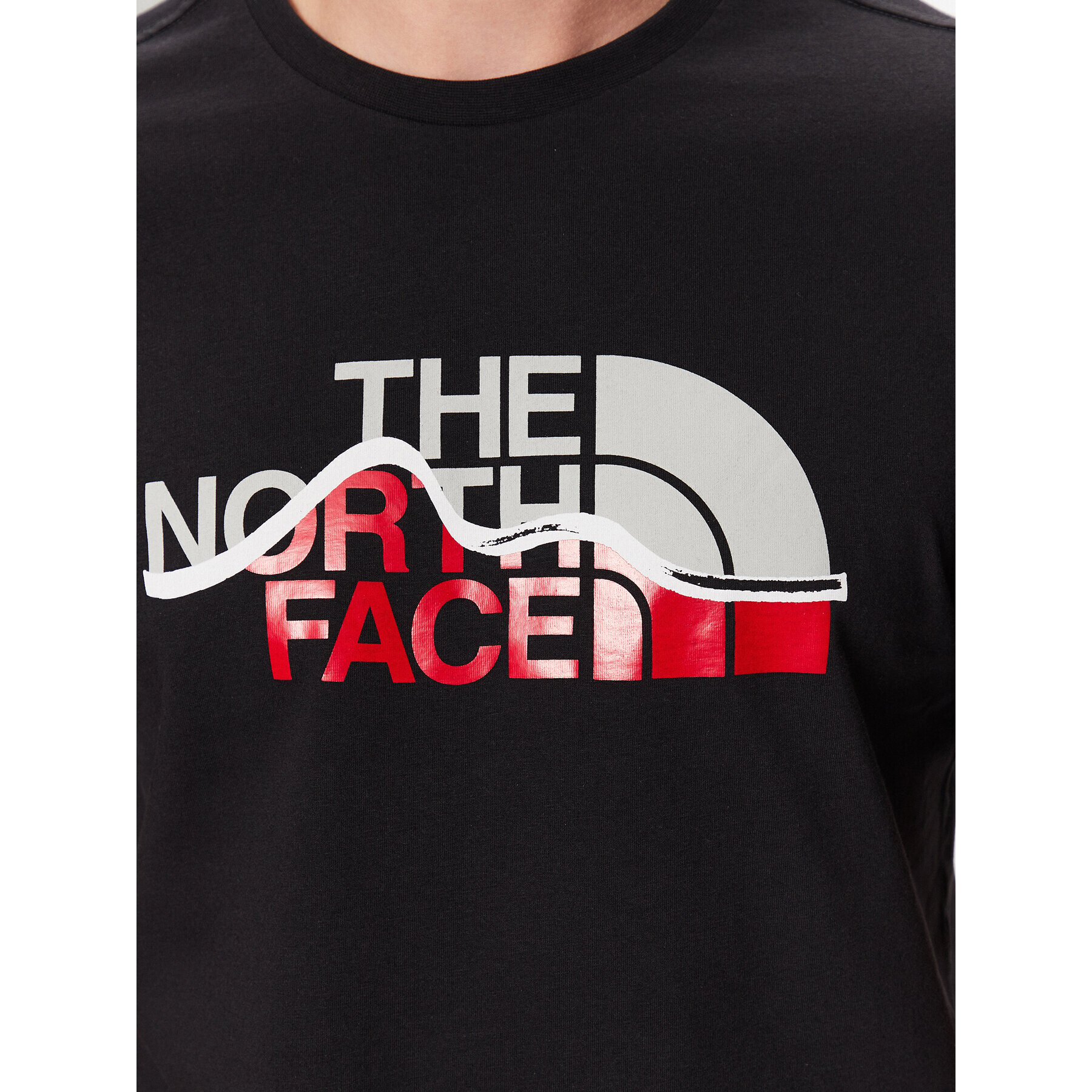 The North Face T-Shirt Mountain Line NF0A7X1N Černá Regular Fit - Pepit.cz