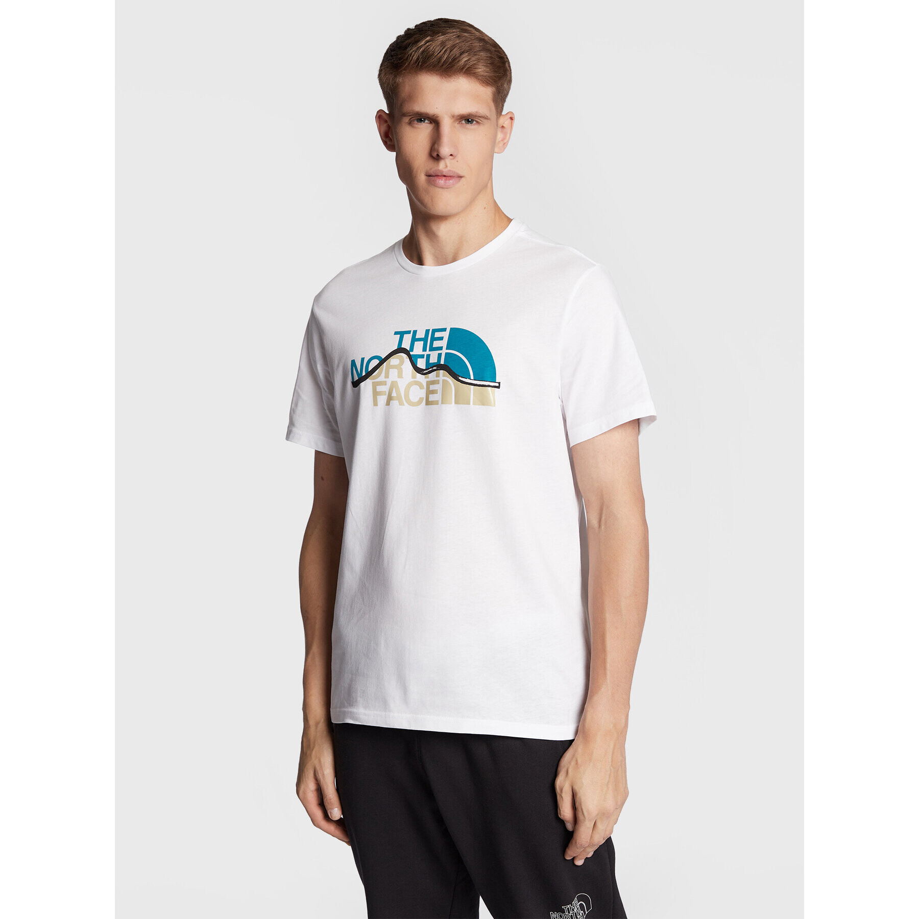 The North Face T-Shirt Mountein Line NF0A7X1N Bílá Regular Fit - Pepit.cz