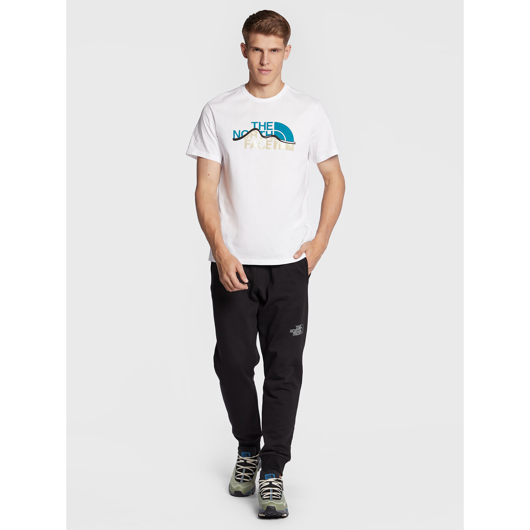 The North Face T-Shirt Mountein Line NF0A7X1N Bílá Regular Fit - Pepit.cz