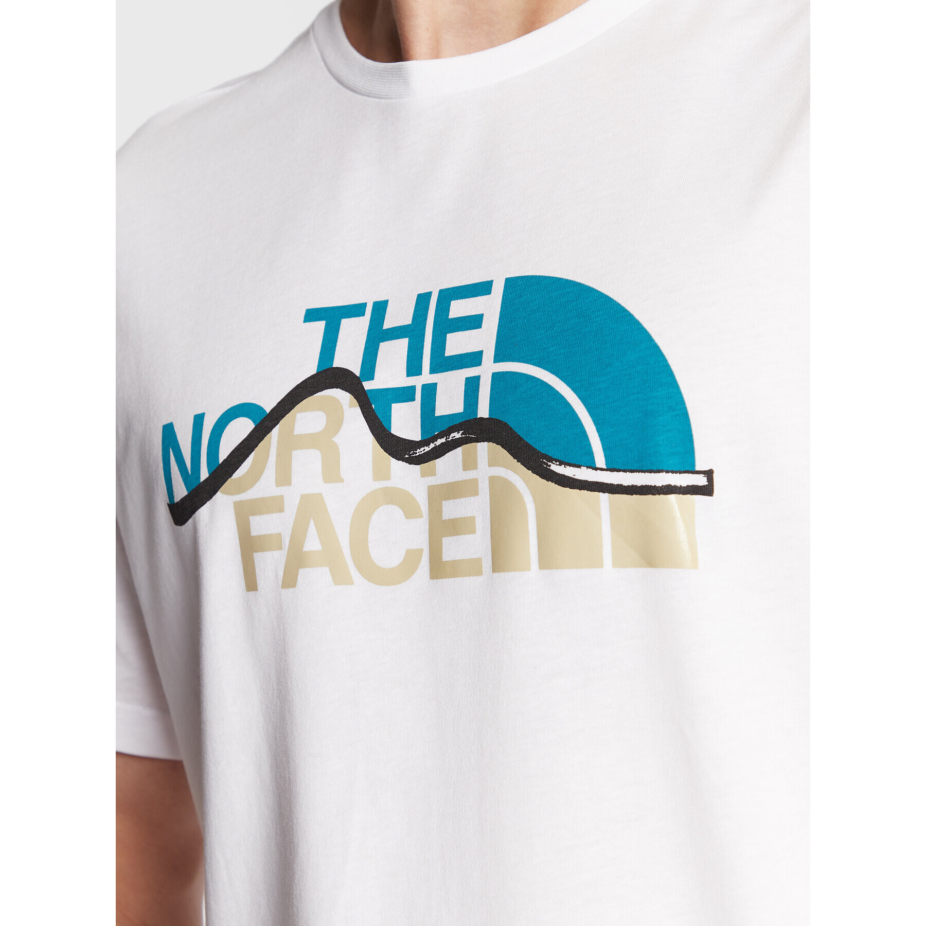 The North Face T-Shirt Mountein Line NF0A7X1N Bílá Regular Fit - Pepit.cz