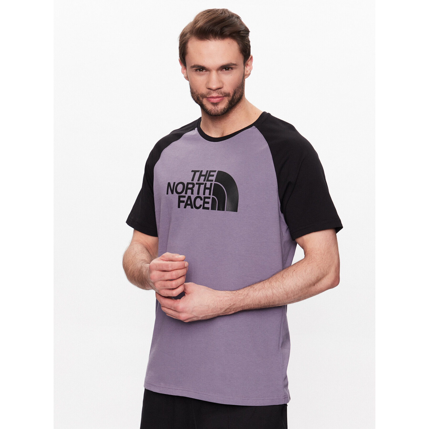 The North Face T-Shirt Raglan Easy NF0A37FV Fialová Regular Fit - Pepit.cz