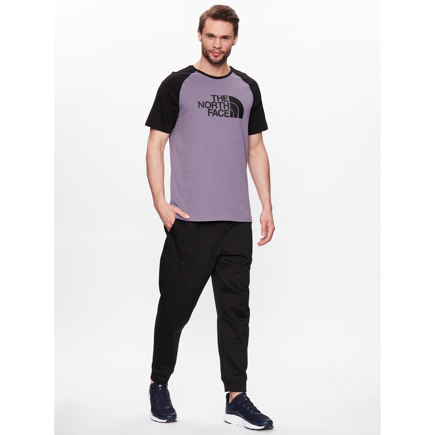 The North Face T-Shirt Raglan Easy NF0A37FV Fialová Regular Fit - Pepit.cz