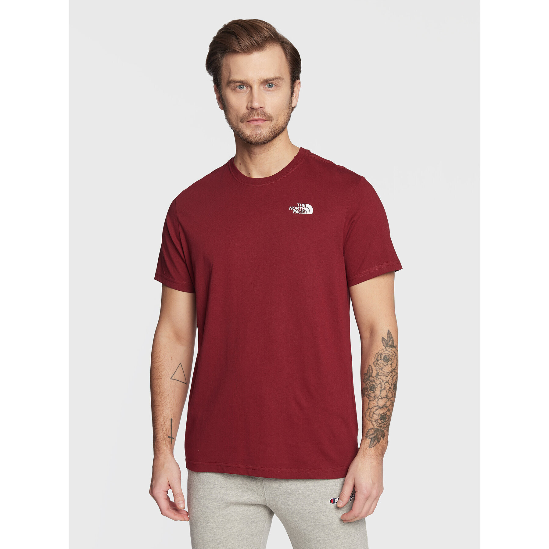 The North Face T-Shirt Red Box Cel NF0A7X1K Bordó Regular Fit - Pepit.cz