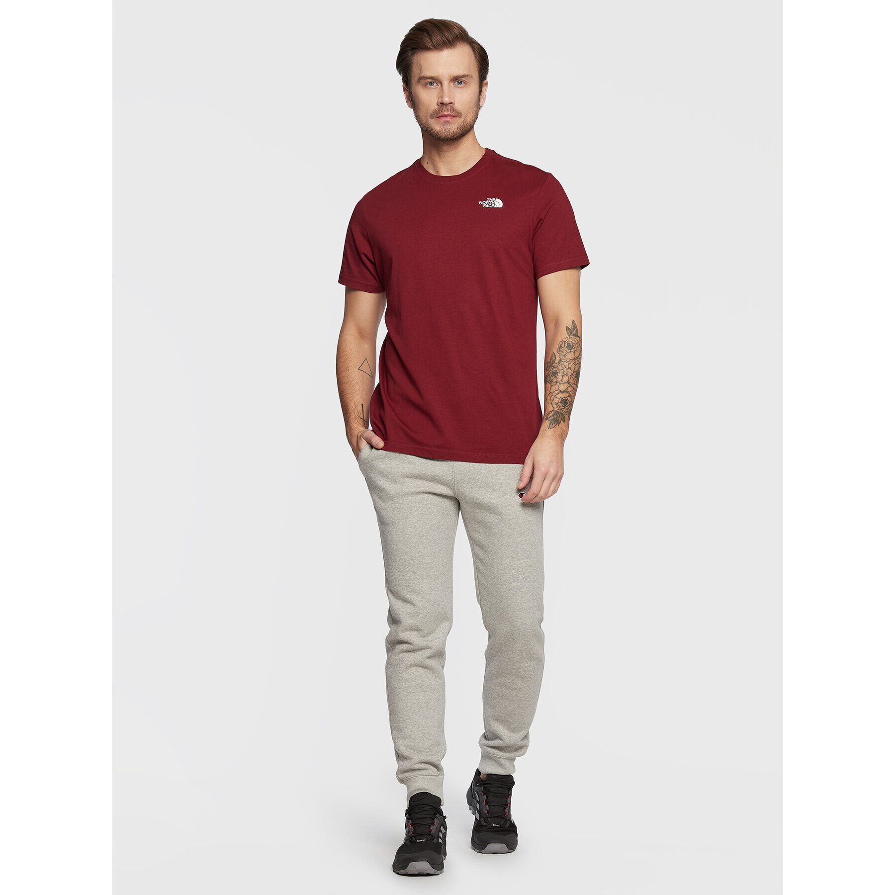 The North Face T-Shirt Red Box Cel NF0A7X1K Bordó Regular Fit - Pepit.cz