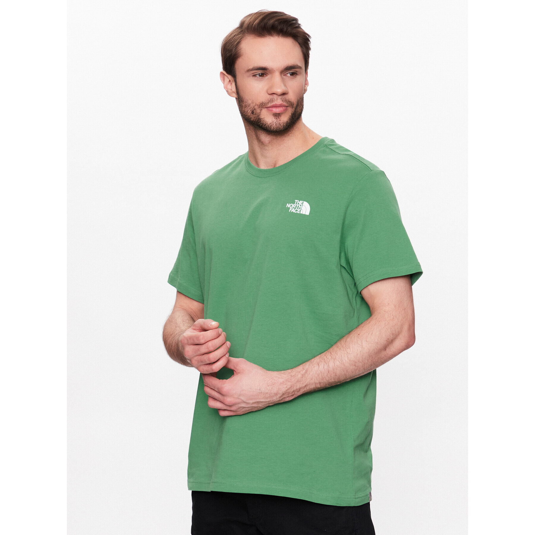 The North Face T-Shirt Red Box NF0A2TX2 Zelená Regular Fit - Pepit.cz