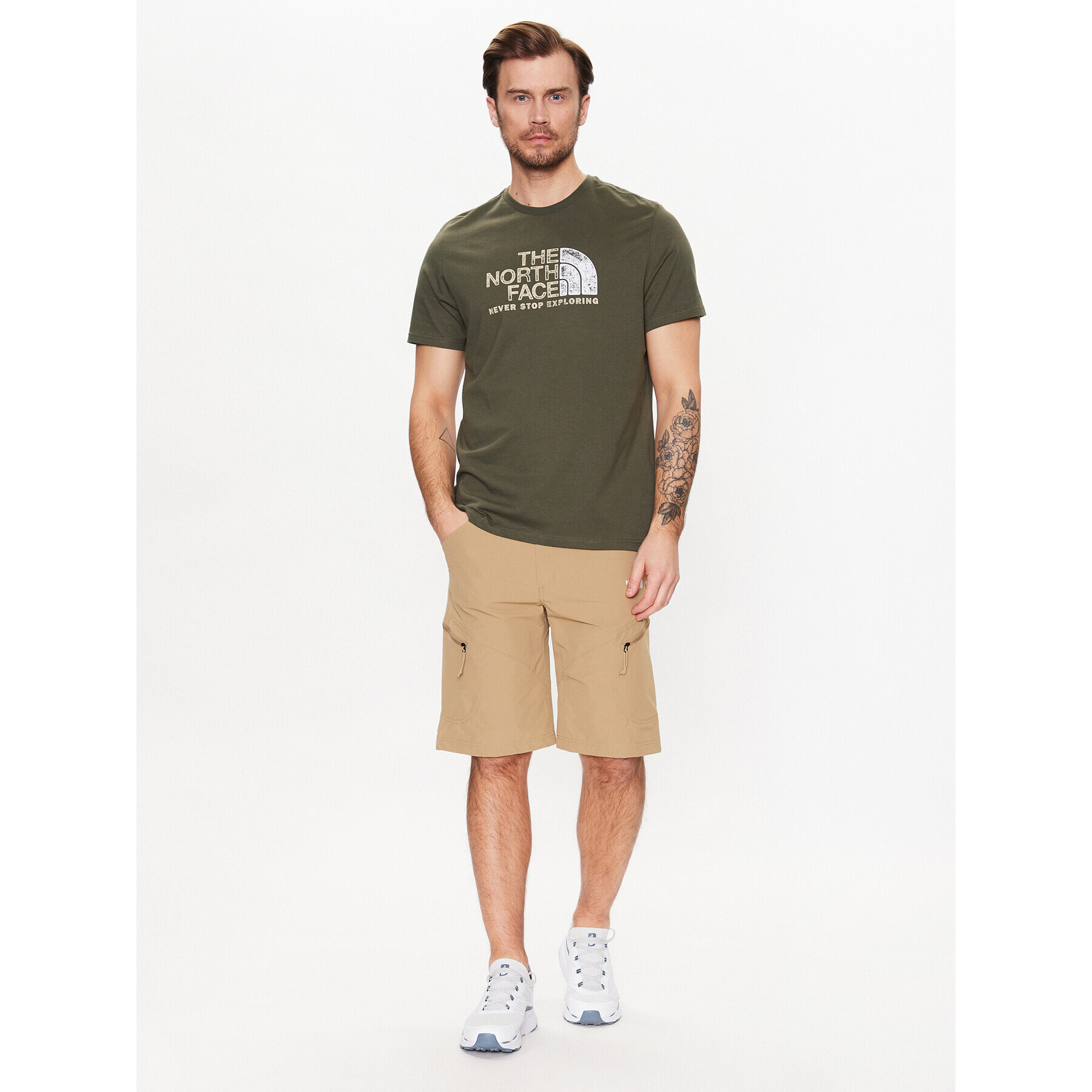 The North Face T-Shirt Rust NF0A4M68 Khaki Regular Fit - Pepit.cz