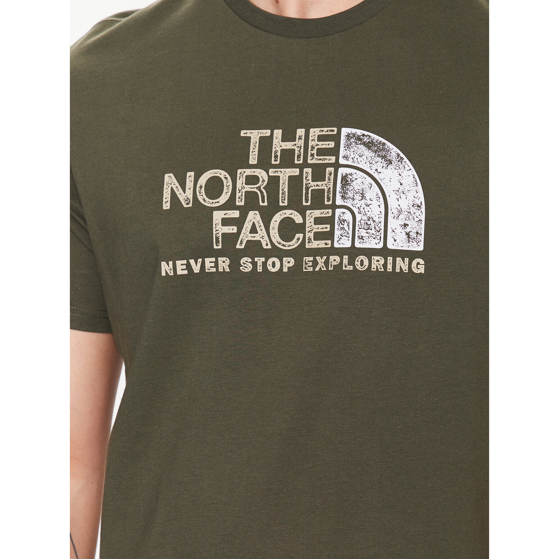 The North Face T-Shirt Rust NF0A4M68 Khaki Regular Fit - Pepit.cz