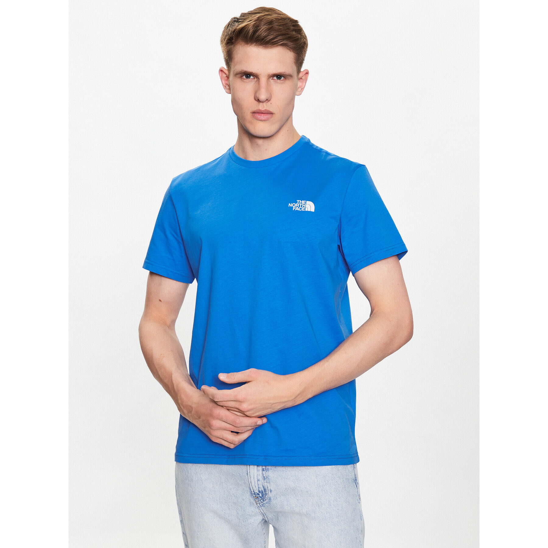 The North Face T-Shirt Simple Dome NF0A2TX5 Modrá Regular Fit - Pepit.cz