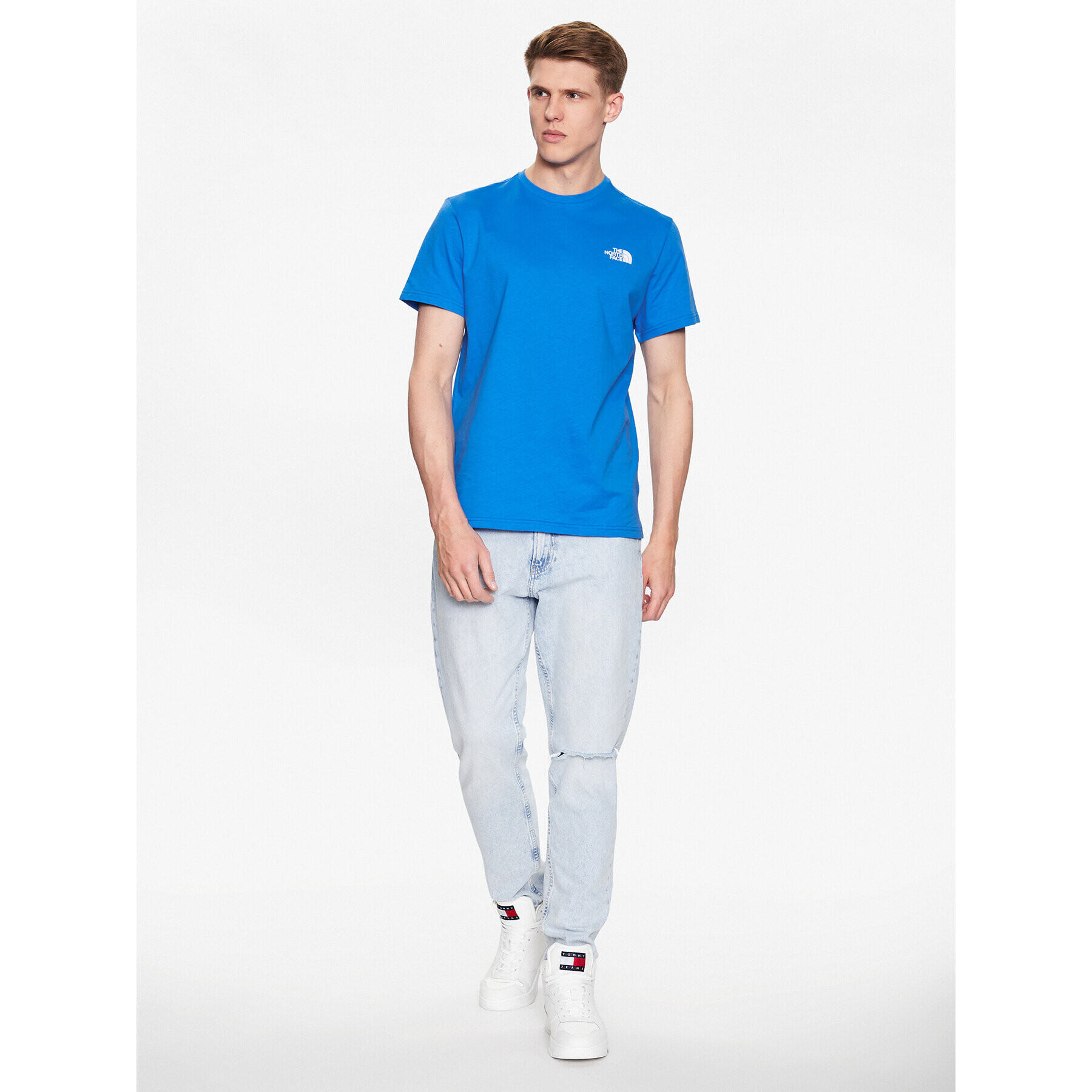 The North Face T-Shirt Simple Dome NF0A2TX5 Modrá Regular Fit - Pepit.cz