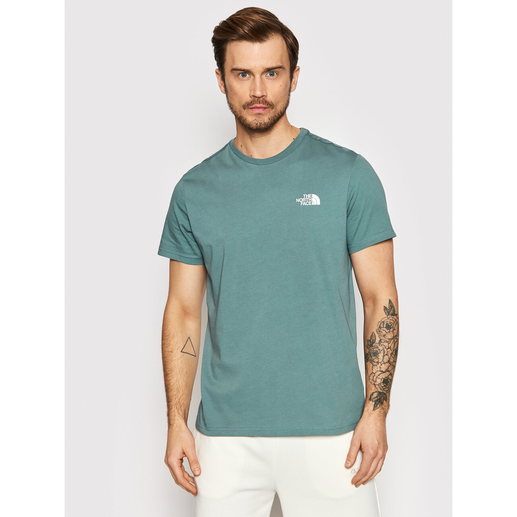 The North Face T-Shirt Simple Dome NF0A2TX5 Zelená Regular Fit - Pepit.cz