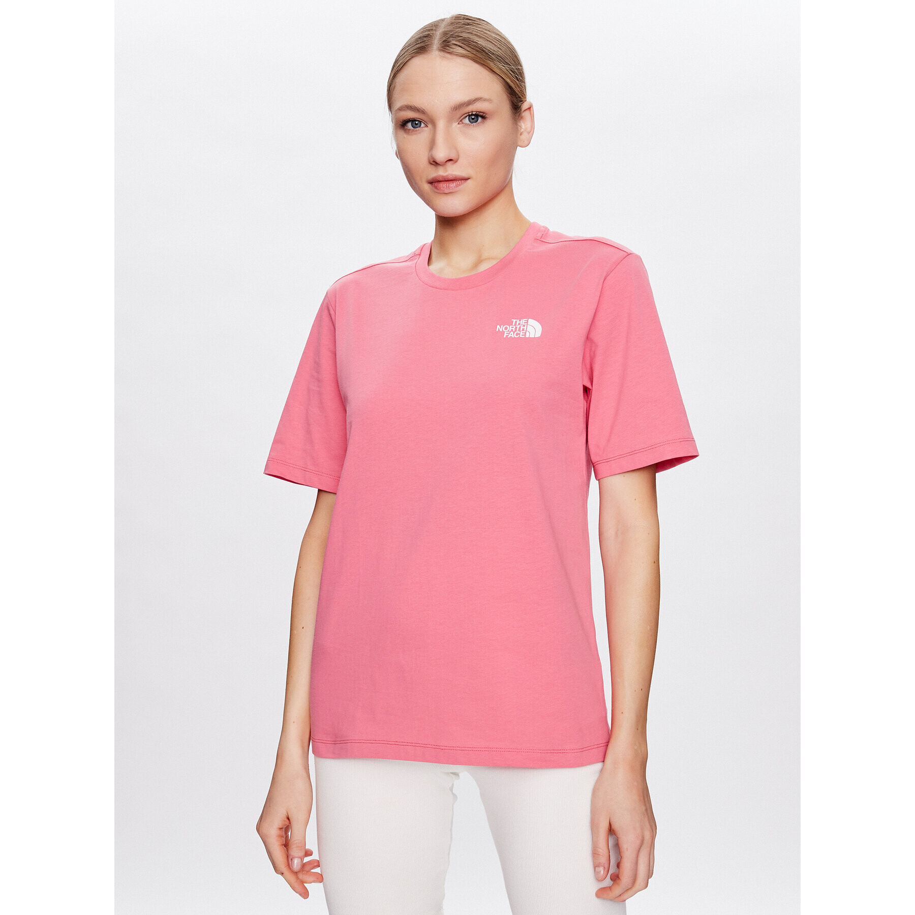 The North Face T-Shirt Simple Dome NF0A4CES Růžová Relaxed Fit - Pepit.cz