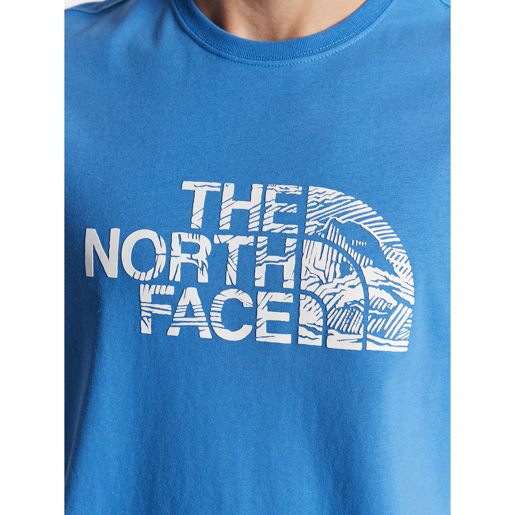 The North Face T-Shirt Woodcut Dome NF0A827H Modrá Regular Fit - Pepit.cz