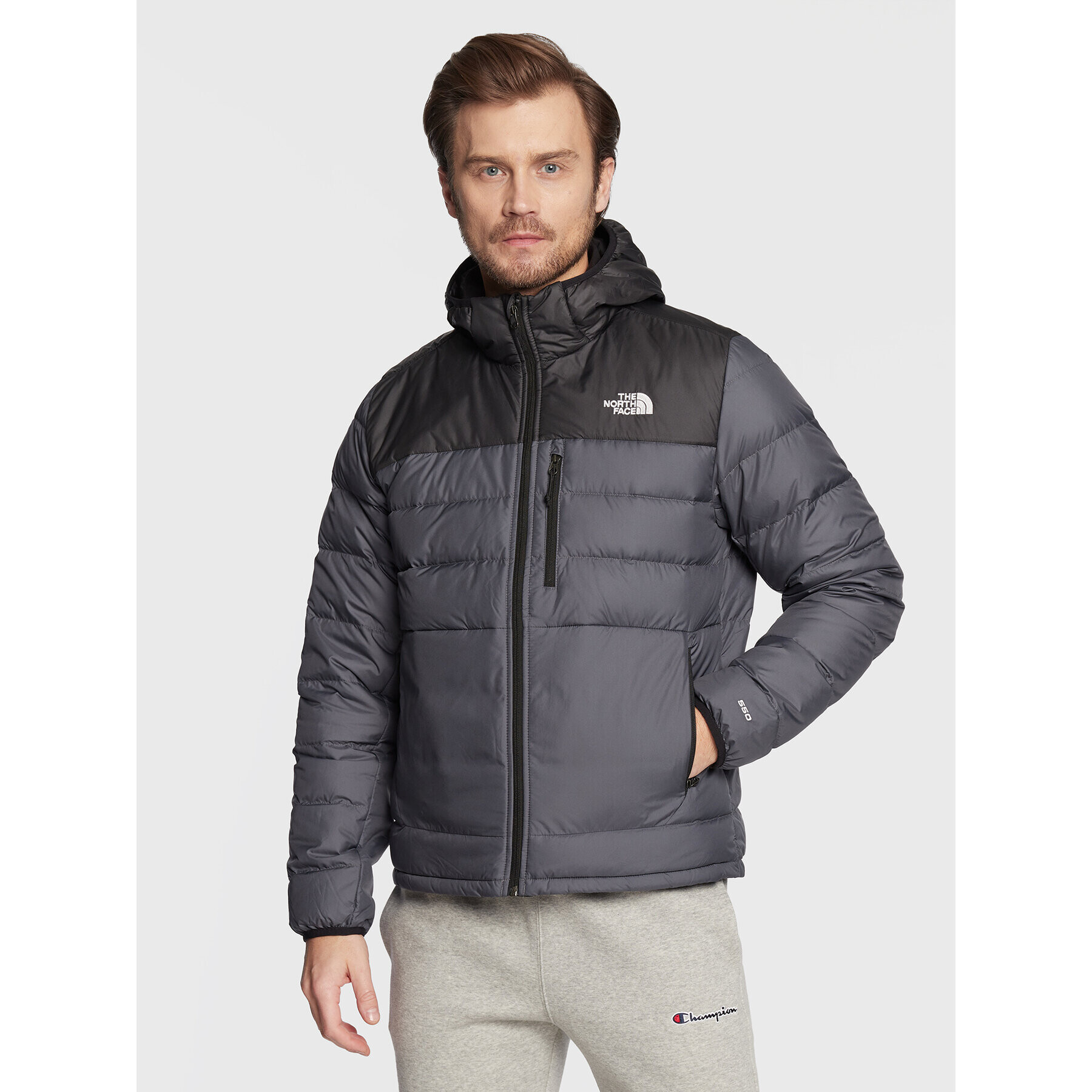 The North Face Vatovaná bunda Aconcagua NF0A4R26 Šedá Regular Fit - Pepit.cz