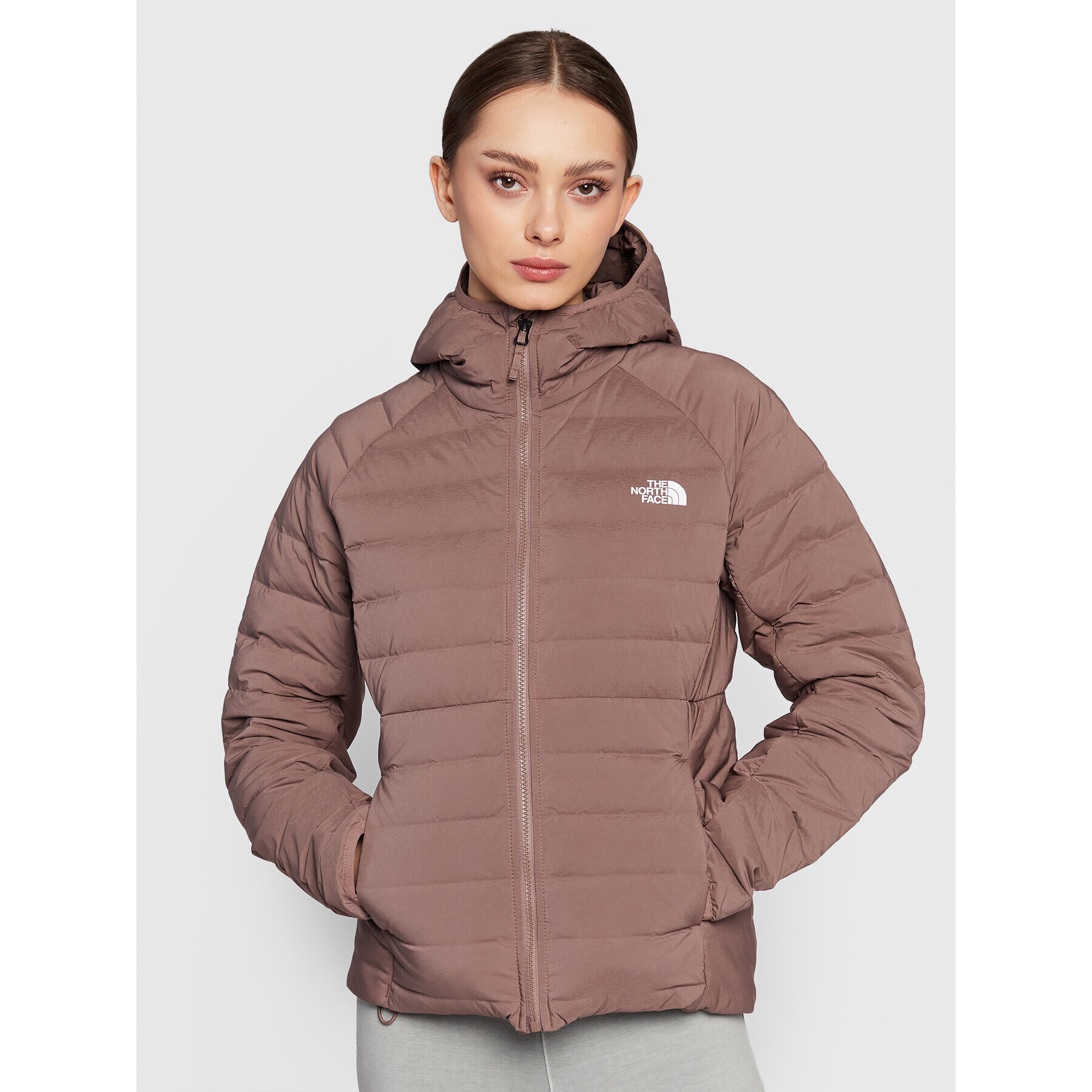 The North Face Vatovaná bunda Belleview NF0A7UK5 Hnědá Regular Fit - Pepit.cz