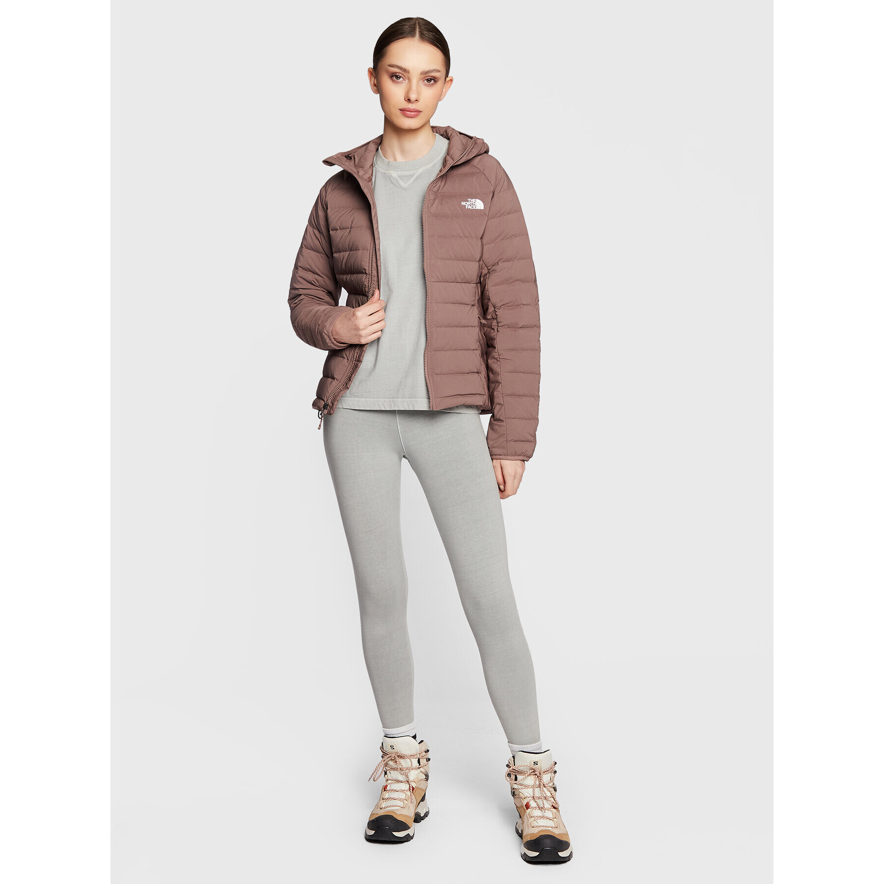 The North Face Vatovaná bunda Belleview NF0A7UK5 Hnědá Regular Fit - Pepit.cz