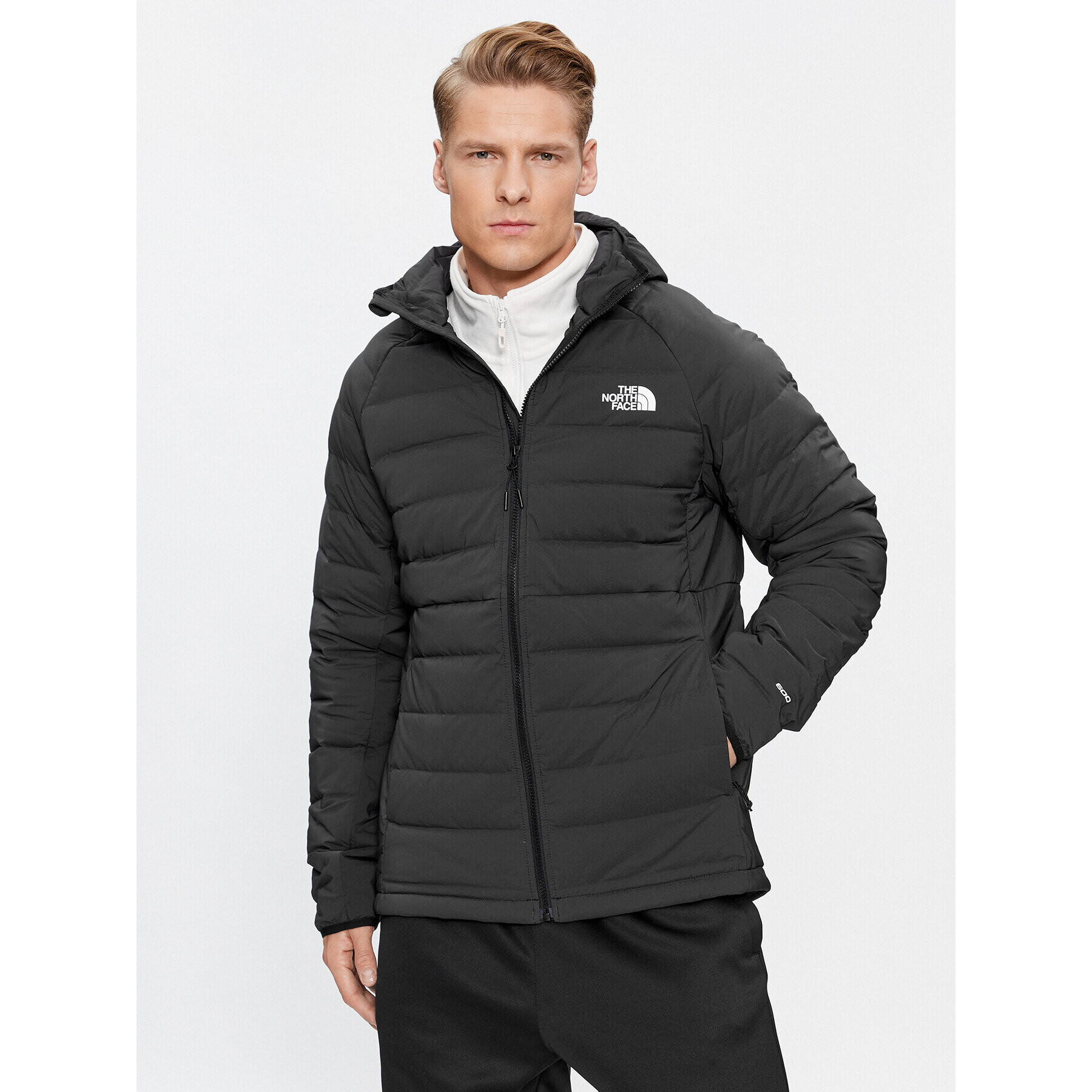 The North Face Vatovaná bunda M Belleview Stretch Down HoodieNF0A7UJEJK31 Černá Regular Fit - Pepit.cz