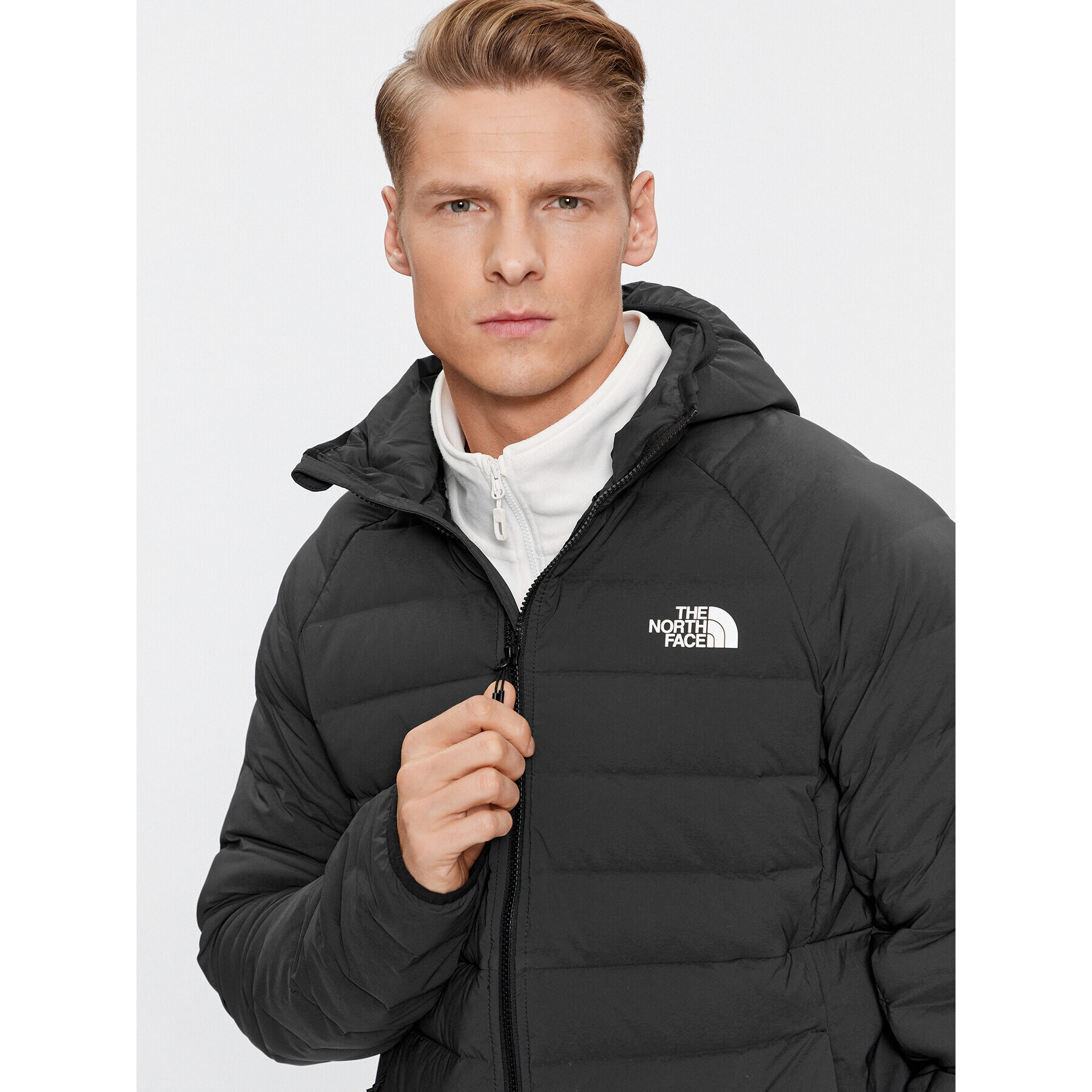 The North Face Vatovaná bunda M Belleview Stretch Down HoodieNF0A7UJEJK31 Černá Regular Fit - Pepit.cz