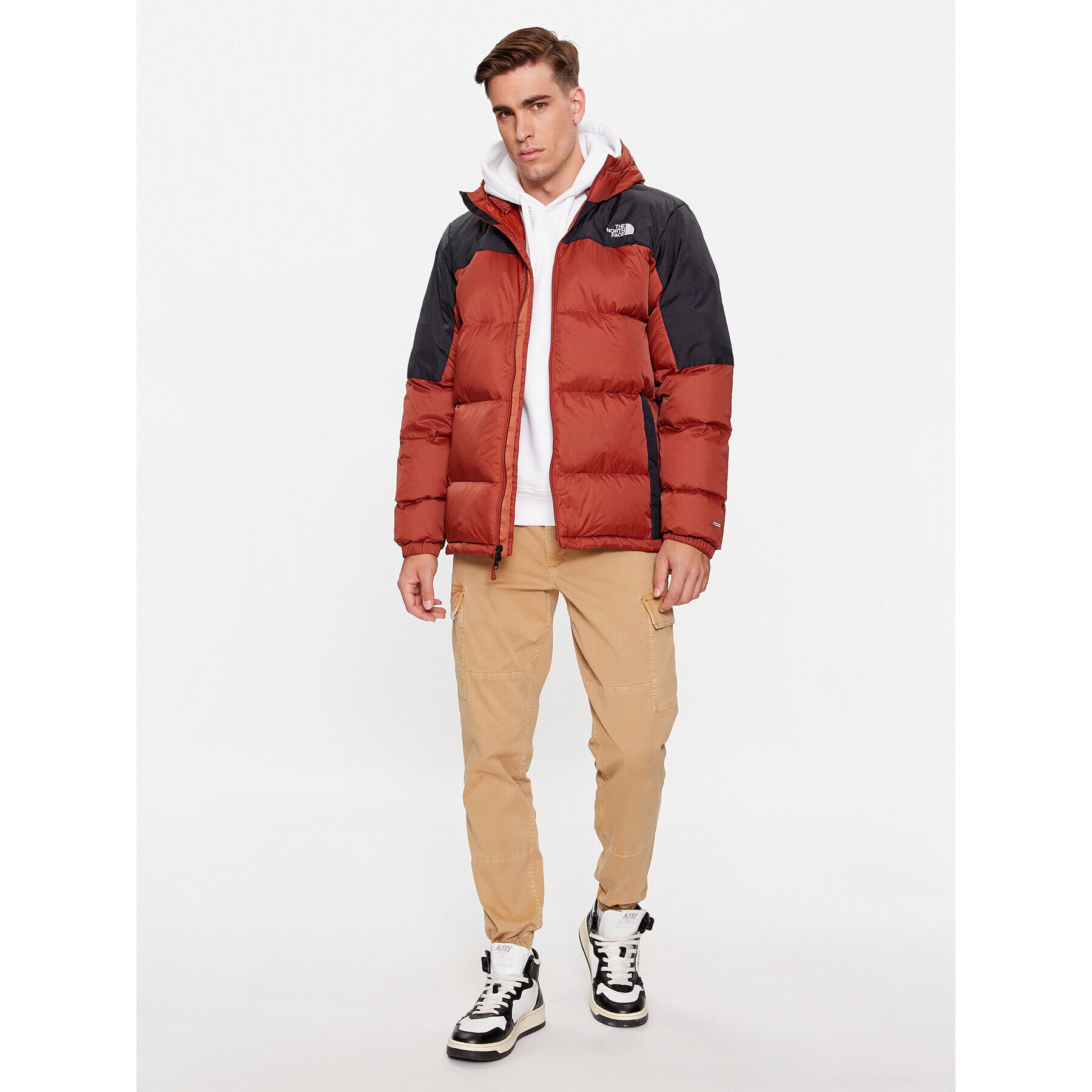 The North Face Vatovaná bunda M Diablo Down HoodieNF0A4M9LWEW1 Hnědá Regular Fit - Pepit.cz