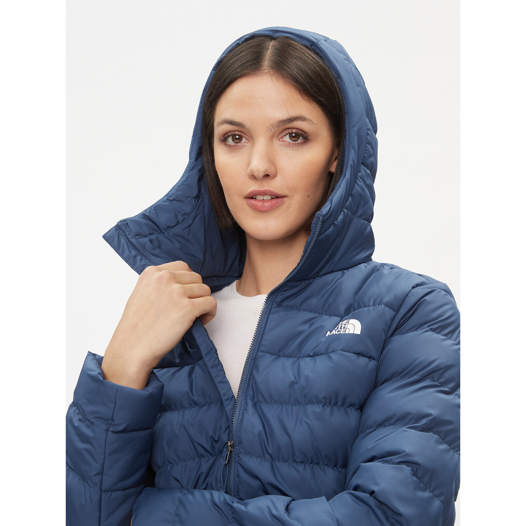 The North Face Vatovaná bunda W Aconcagua 3 HoodieNF0A84IVHDC1 Modrá Regular Fit - Pepit.cz