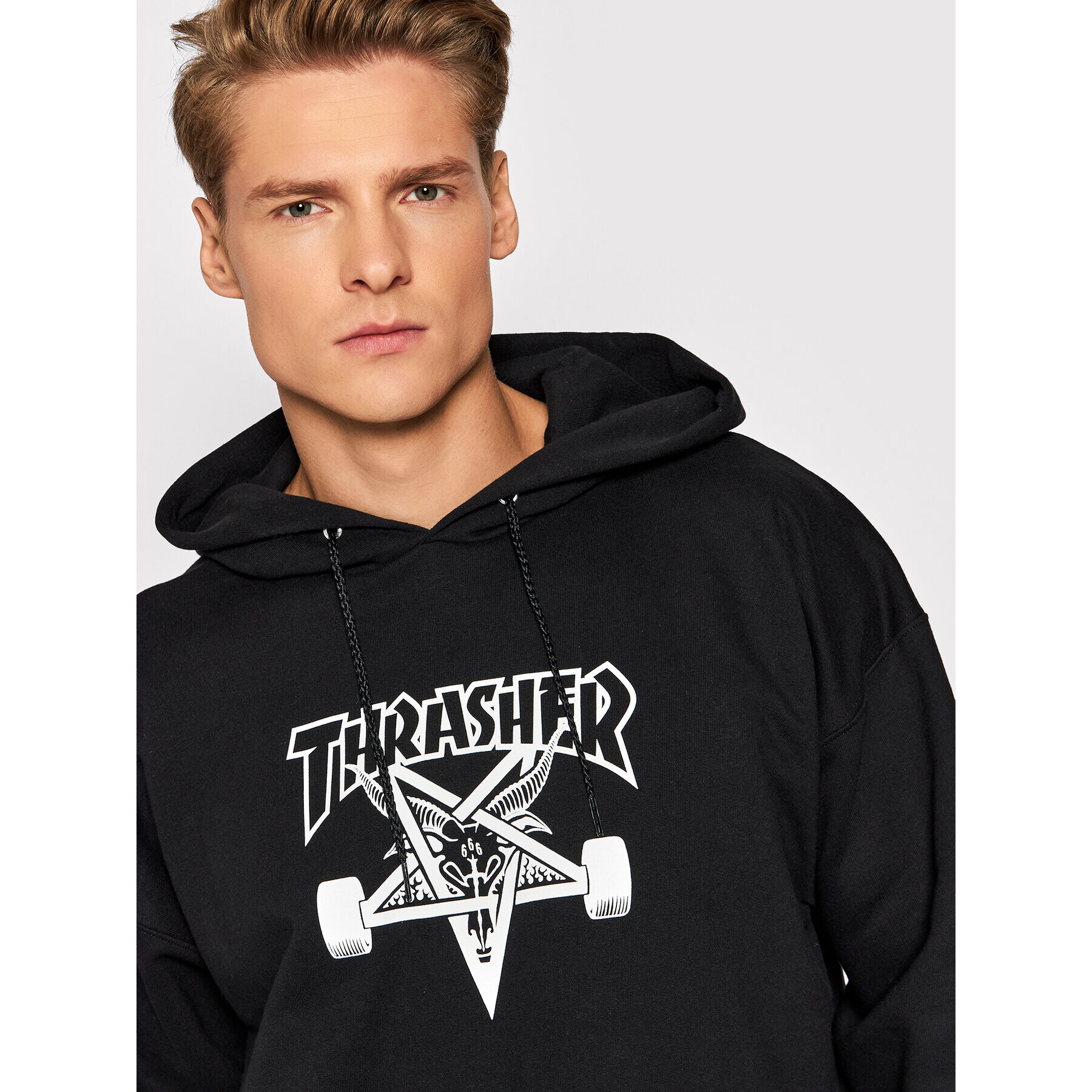 Thrasher Mikina Hood Skate Goal Černá Regular Fit - Pepit.cz