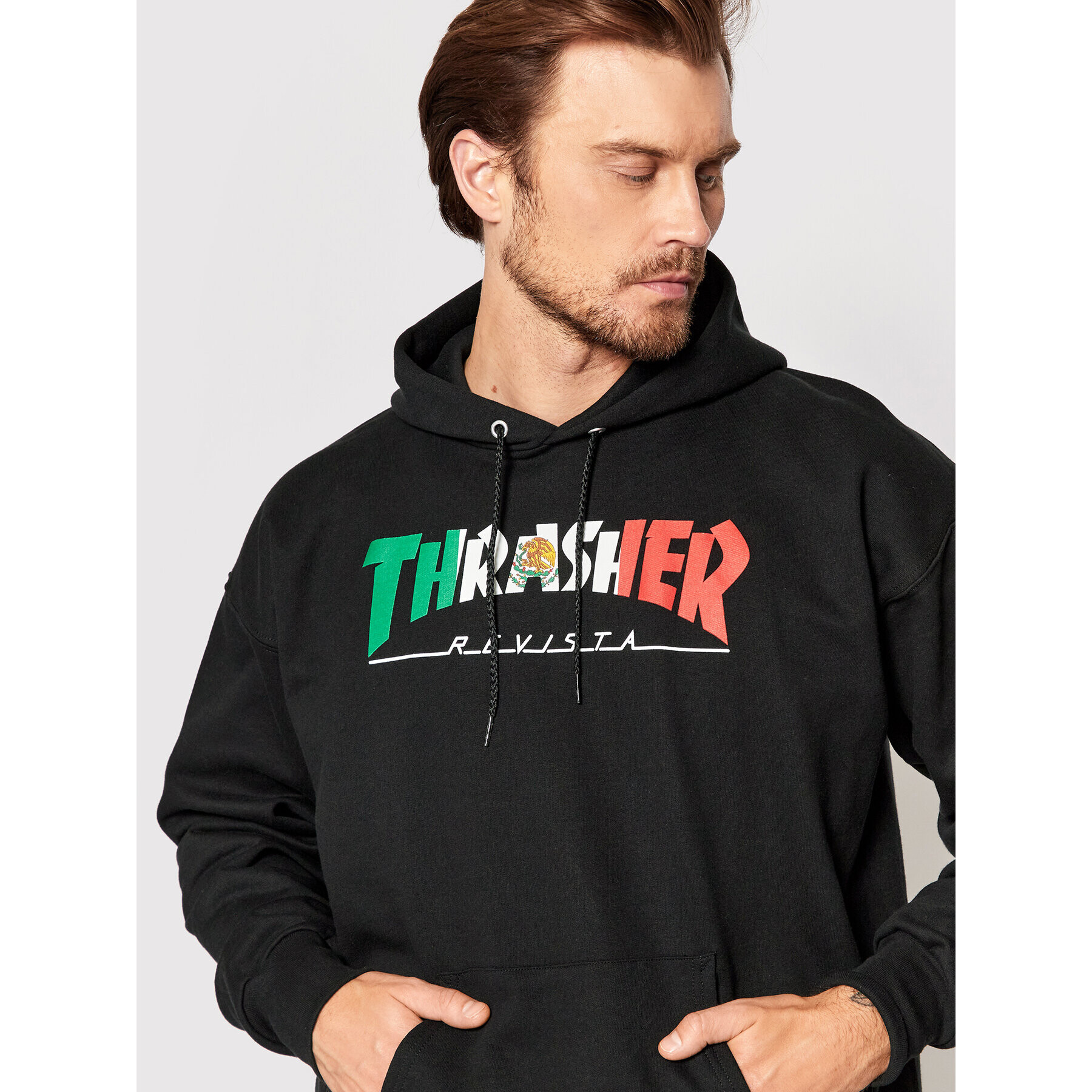 Thrasher Mikina Mexico Revista Černá Regular Fit - Pepit.cz