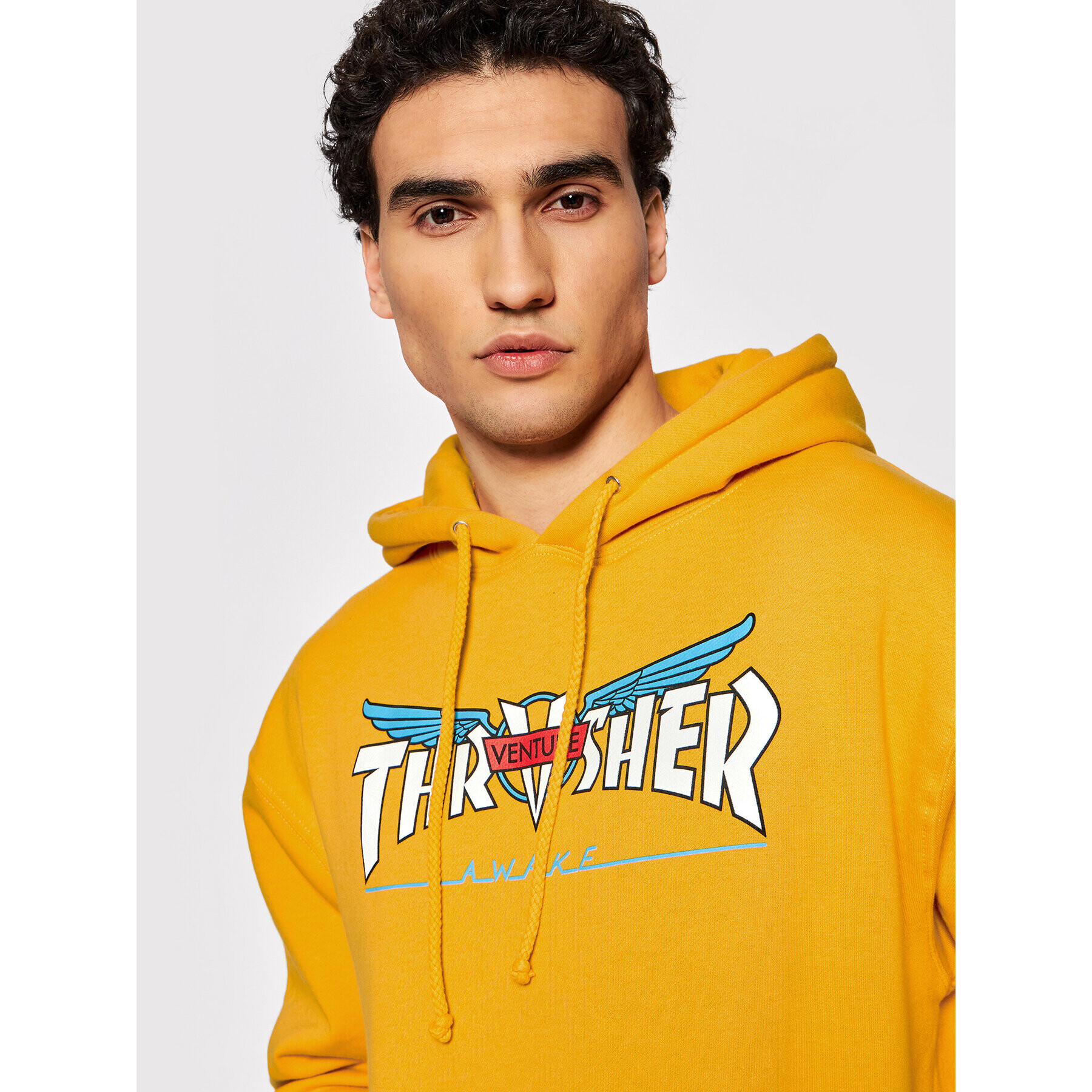 Thrasher Mikina VENTURE Collab Žlutá Regular Fit - Pepit.cz