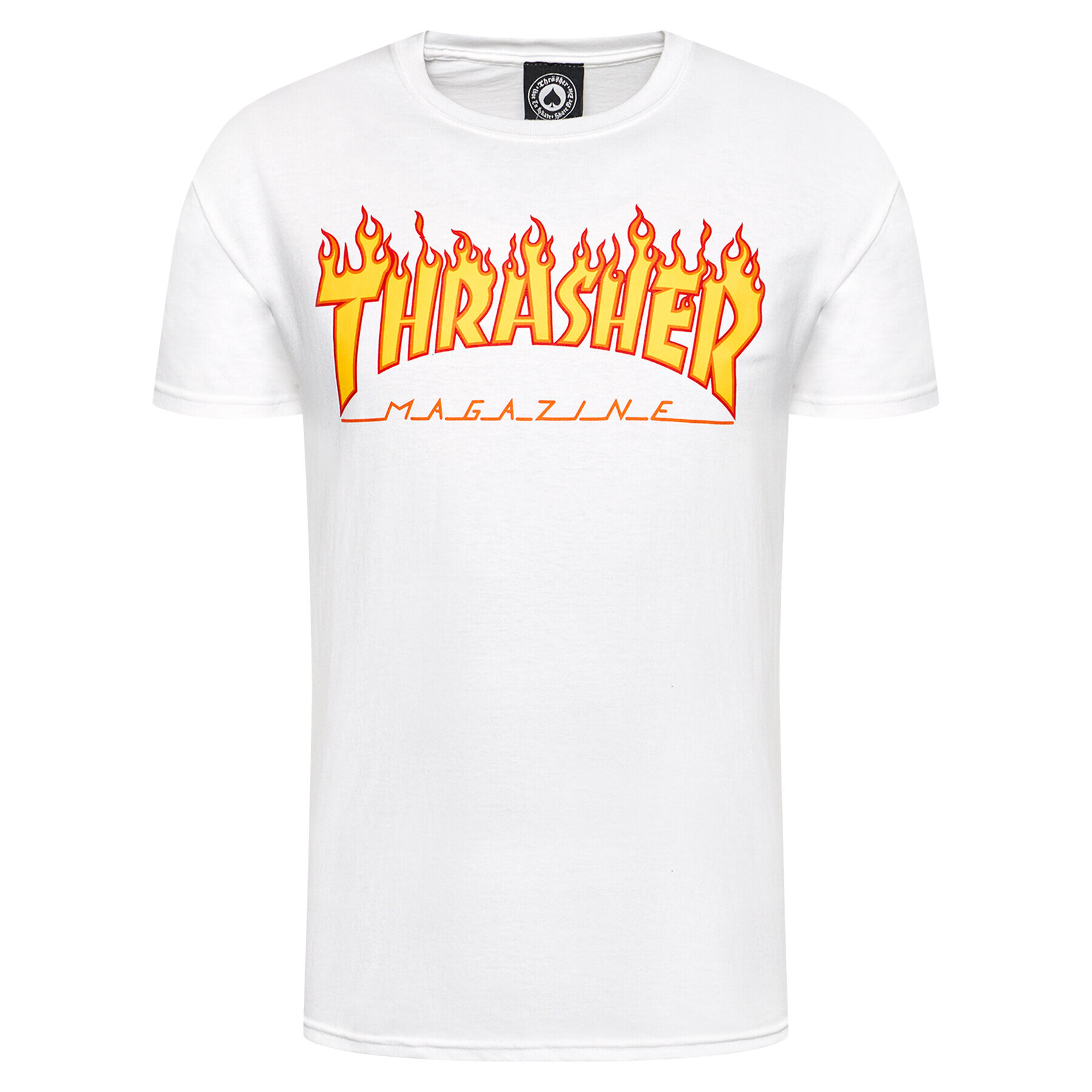 Thrasher T-Shirt Flame Bílá Regular Fit - Pepit.cz