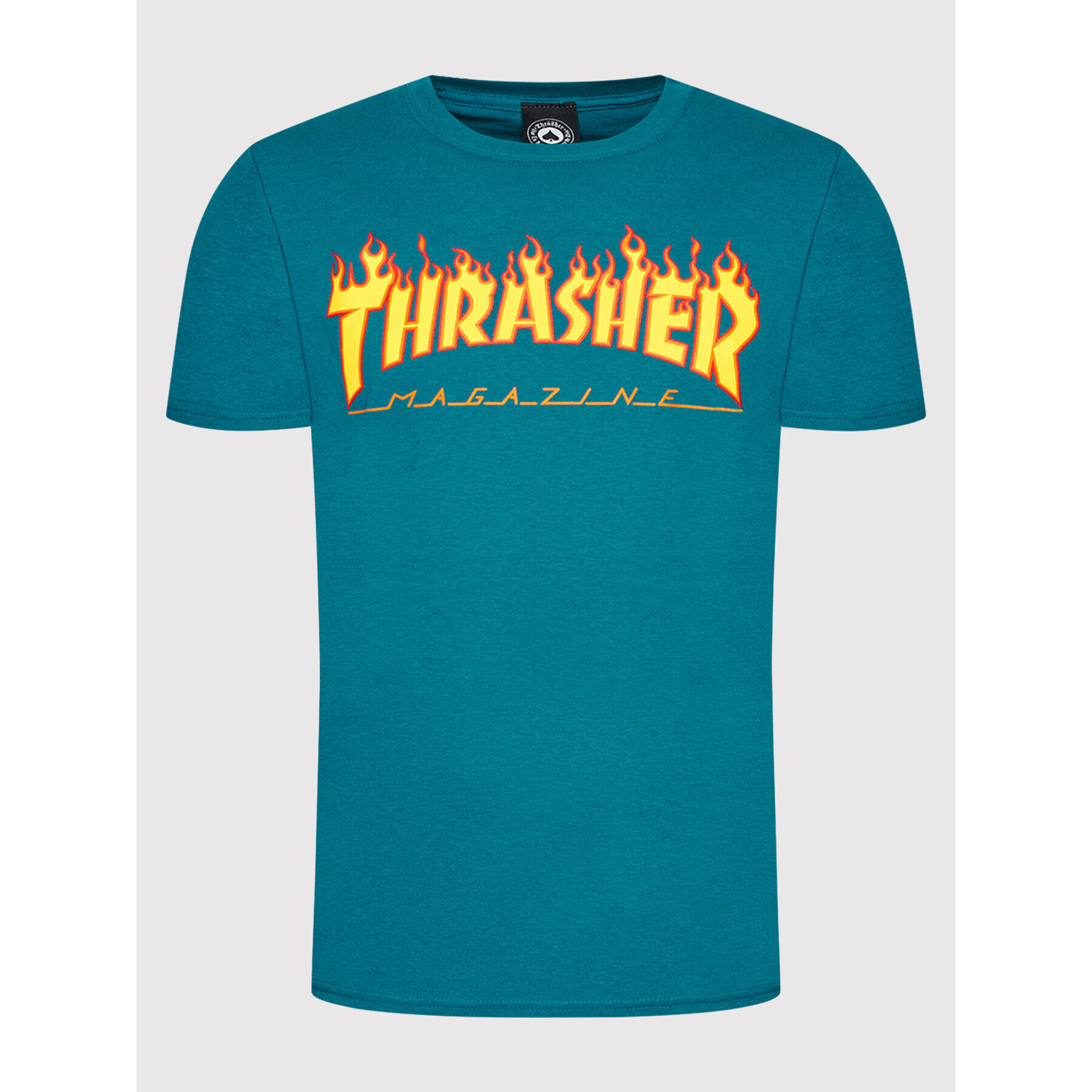 Thrasher T-Shirt Flame Modrá Regular Fit - Pepit.cz