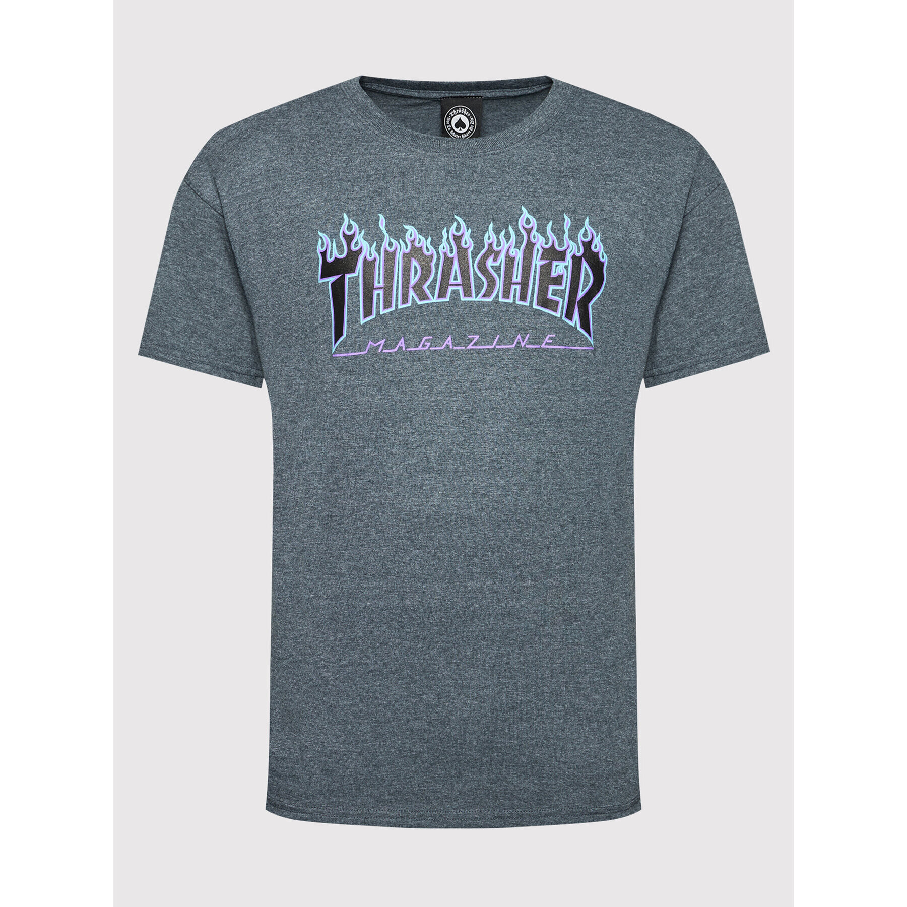 Thrasher T-Shirt Flame Tmavomodrá Regular Fit - Pepit.cz