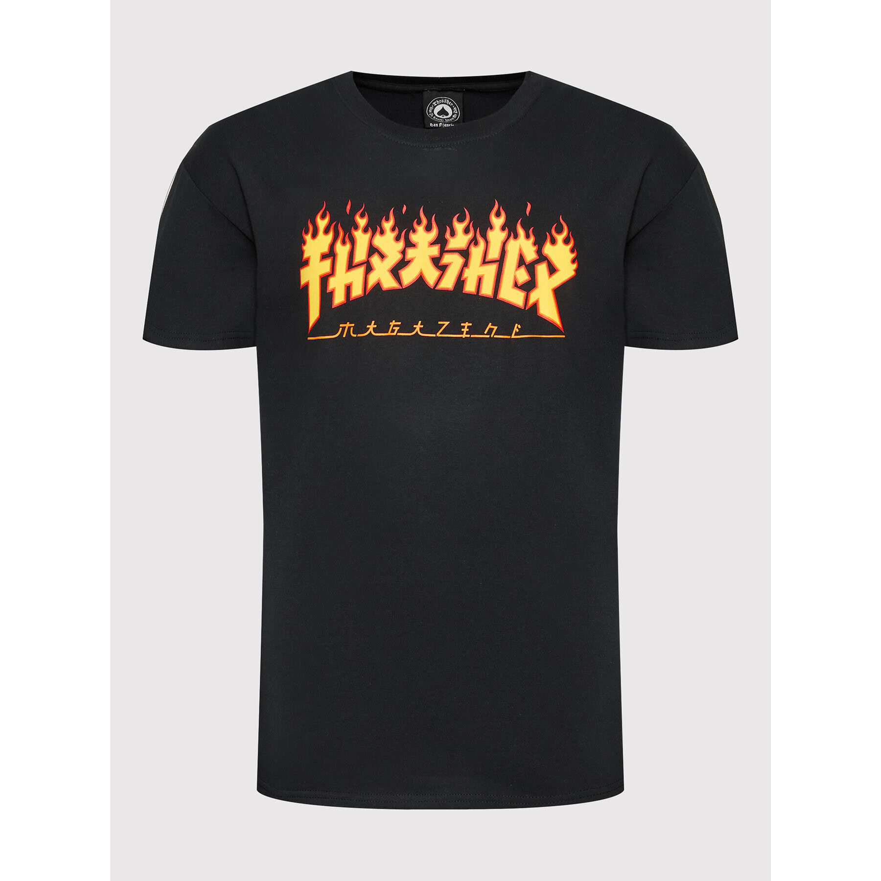 Thrasher T-Shirt Godzilla Flame Černá Regular Fit - Pepit.cz