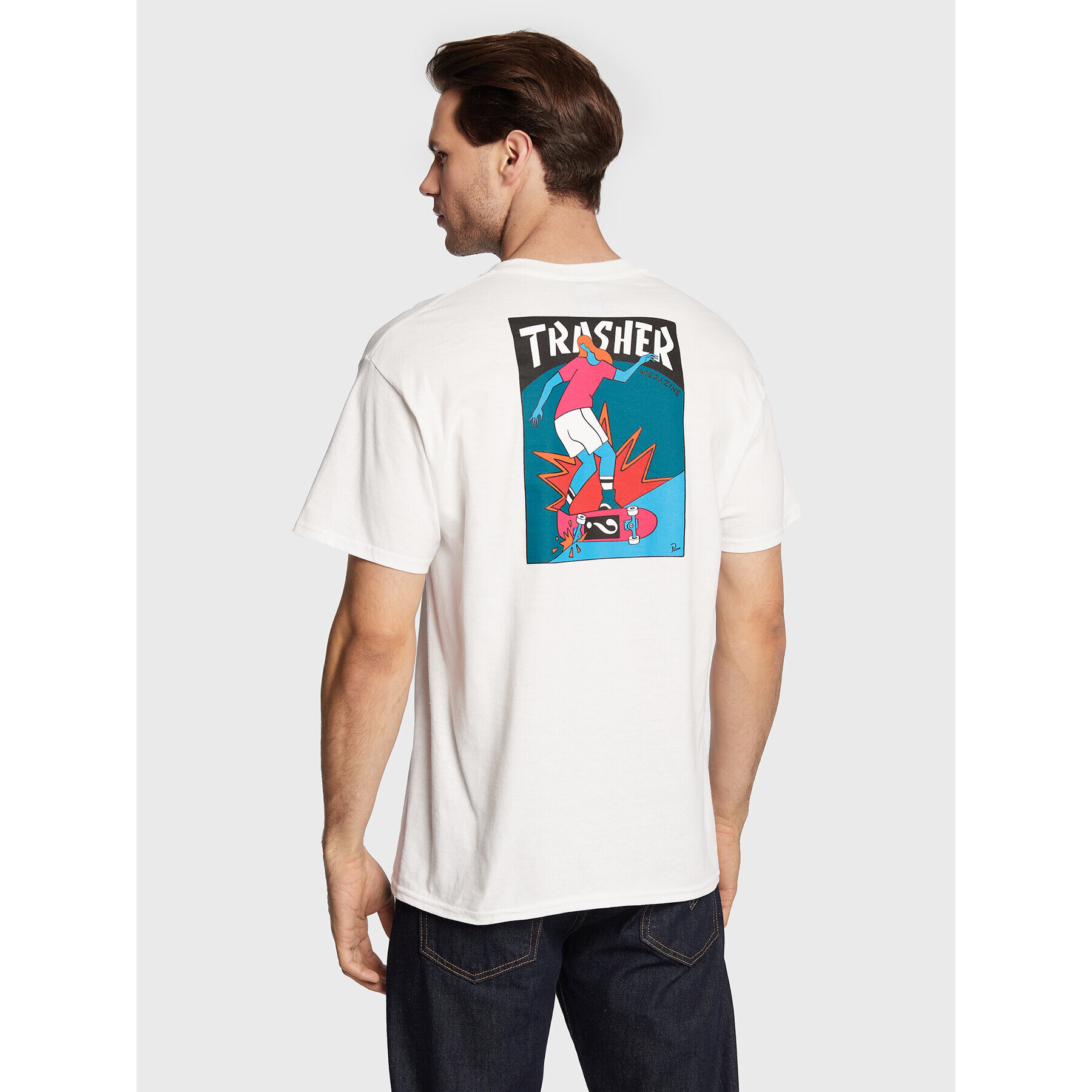 Thrasher T-Shirt Hurricane Bílá Regular Fit - Pepit.cz