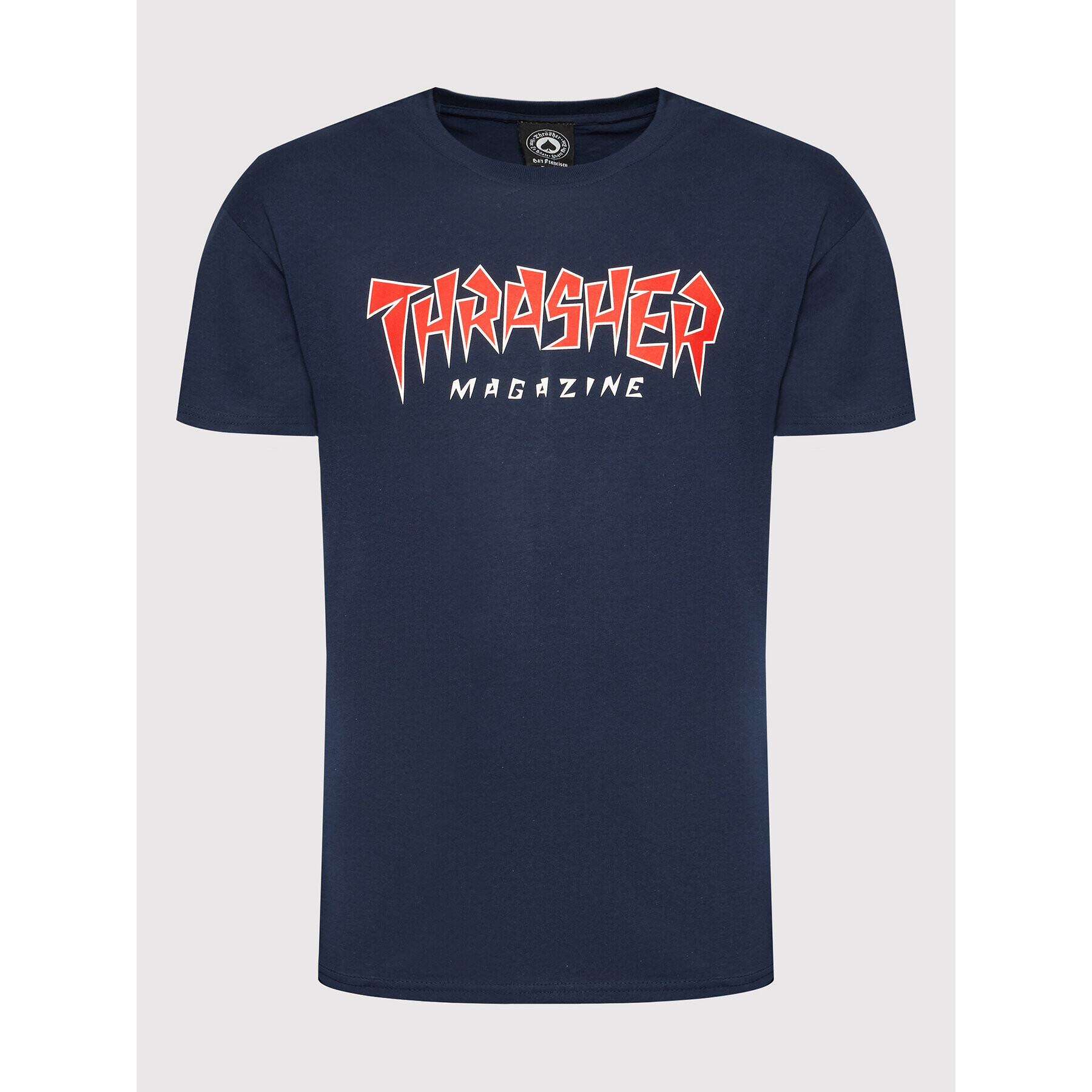 Thrasher T-Shirt Jagged Logo Tmavomodrá Regular Fit - Pepit.cz