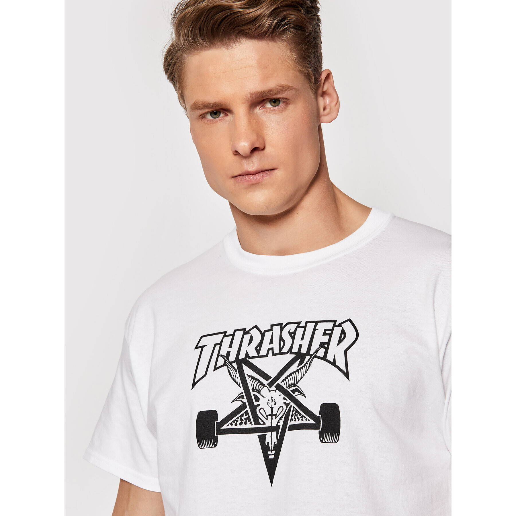 Thrasher T-Shirt Sk8 Goat Bílá Regular Fit - Pepit.cz