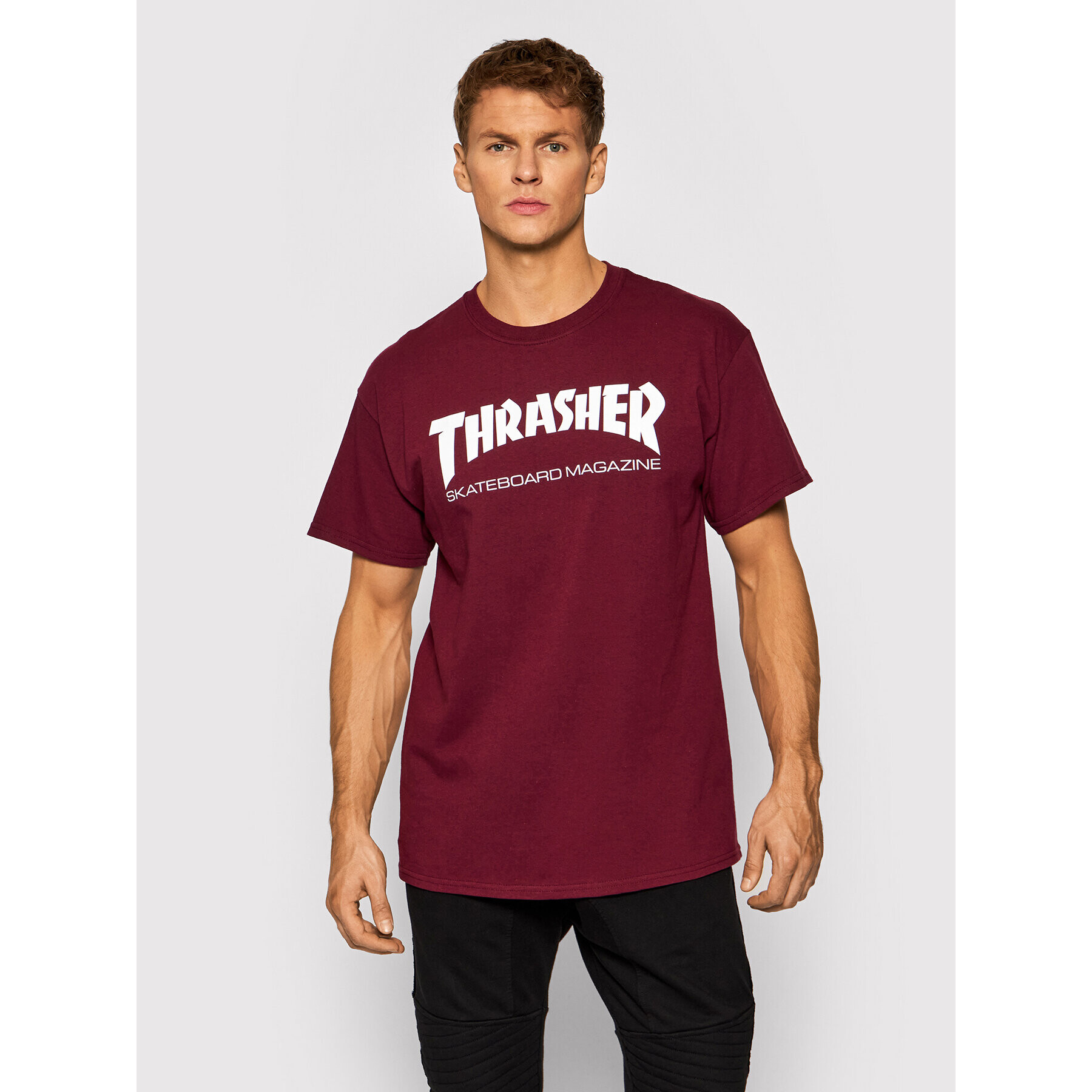 Thrasher T-Shirt Skatemag Bordó Regular Fit - Pepit.cz