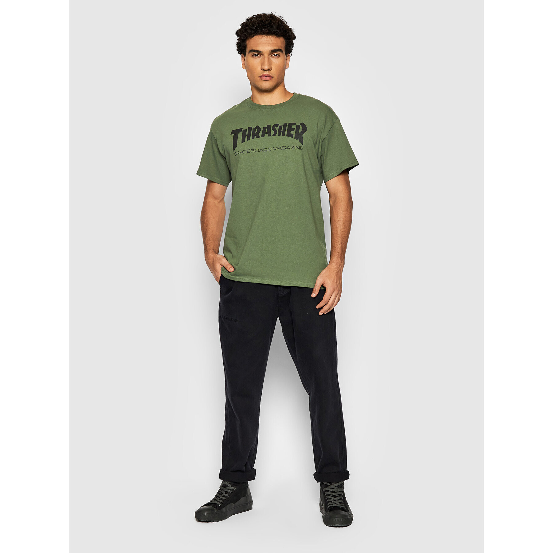 Thrasher T-Shirt Skatemag Zelená Regular Fit - Pepit.cz