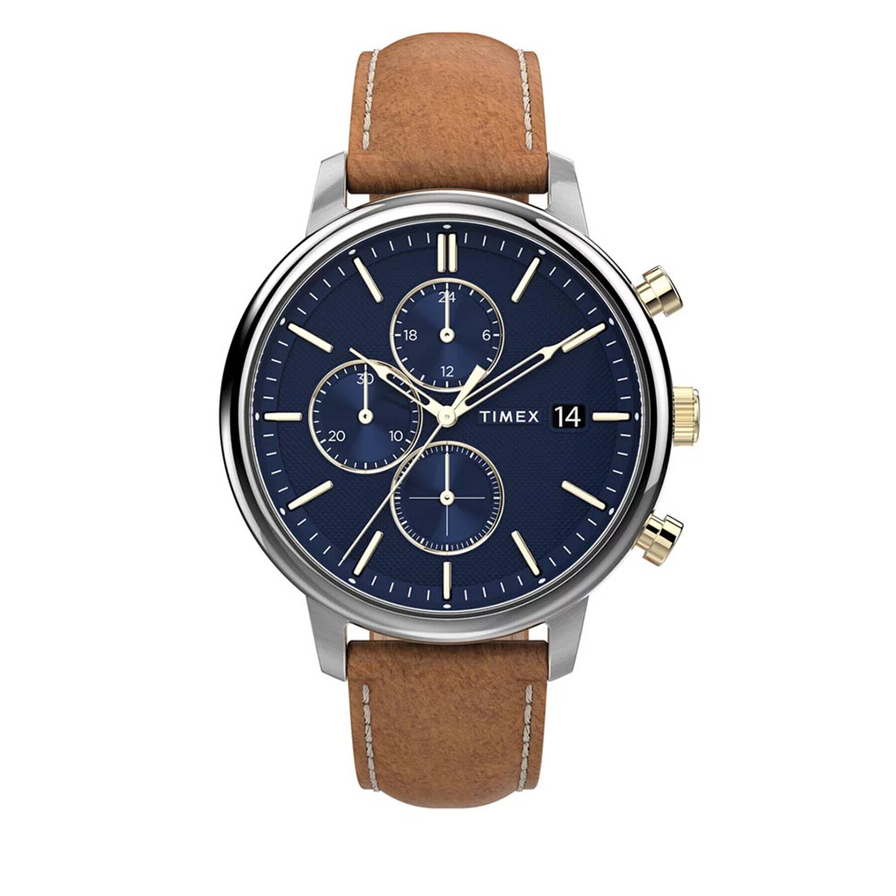 Timex Hodinky Chicago Chronograph 45mm TW2U39000 Hnědá - Pepit.cz