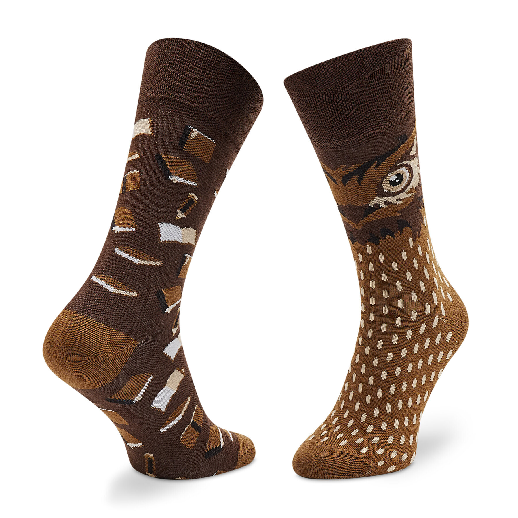 Todo Socks Klasické ponožky Unisex Smart Owl Hnědá - Pepit.cz