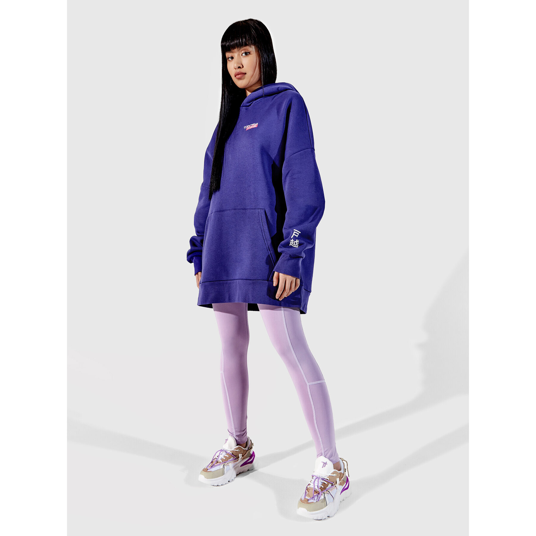 Togoshi Mikina Unisex TG22-BLU004 Tmavomodrá Oversize - Pepit.cz